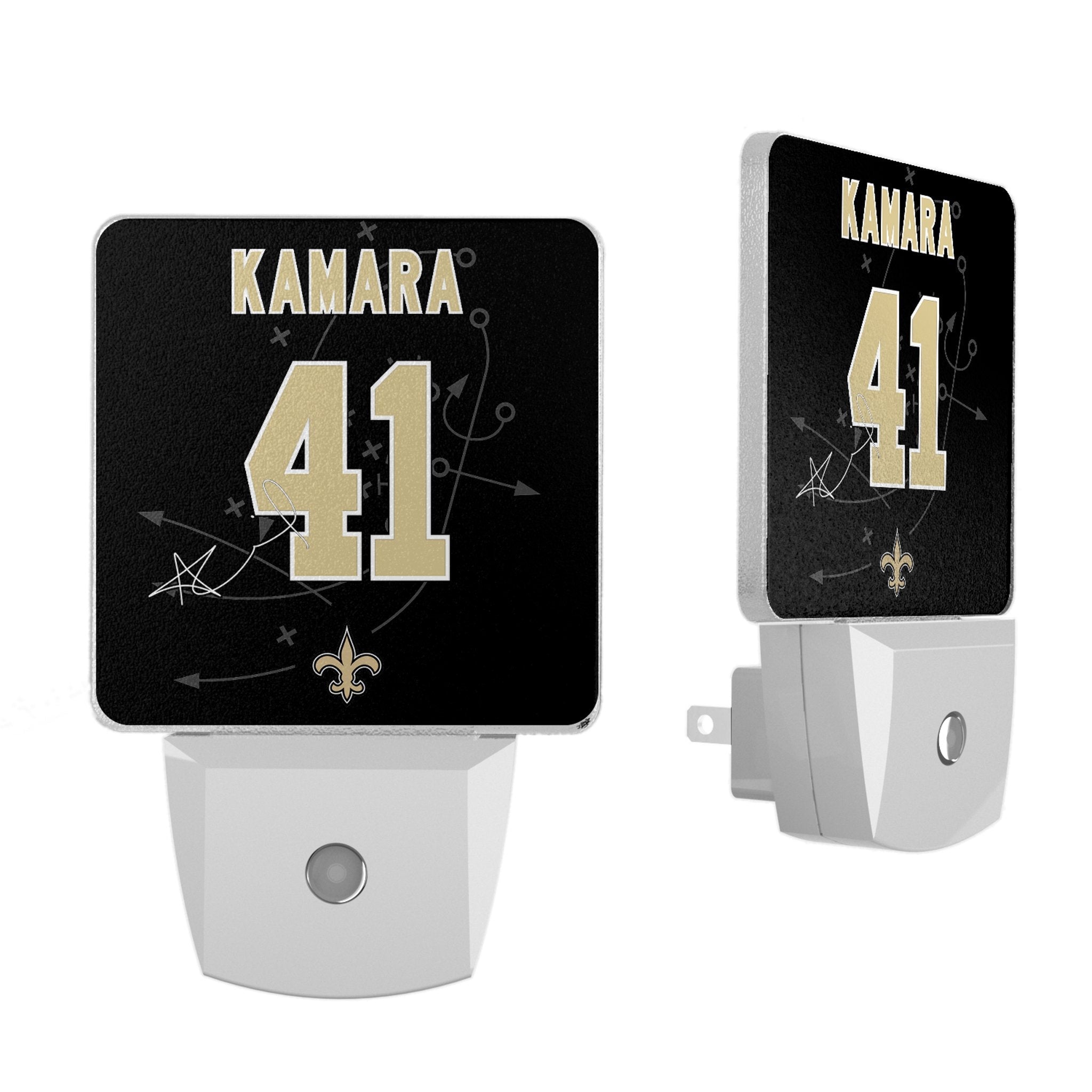 Alvin Kamara New Orleans Saints 41 Ready Night Light 2-Pack - Sports Gifts, Sports Memorabilia, Sports Collectibles, Fan Shop