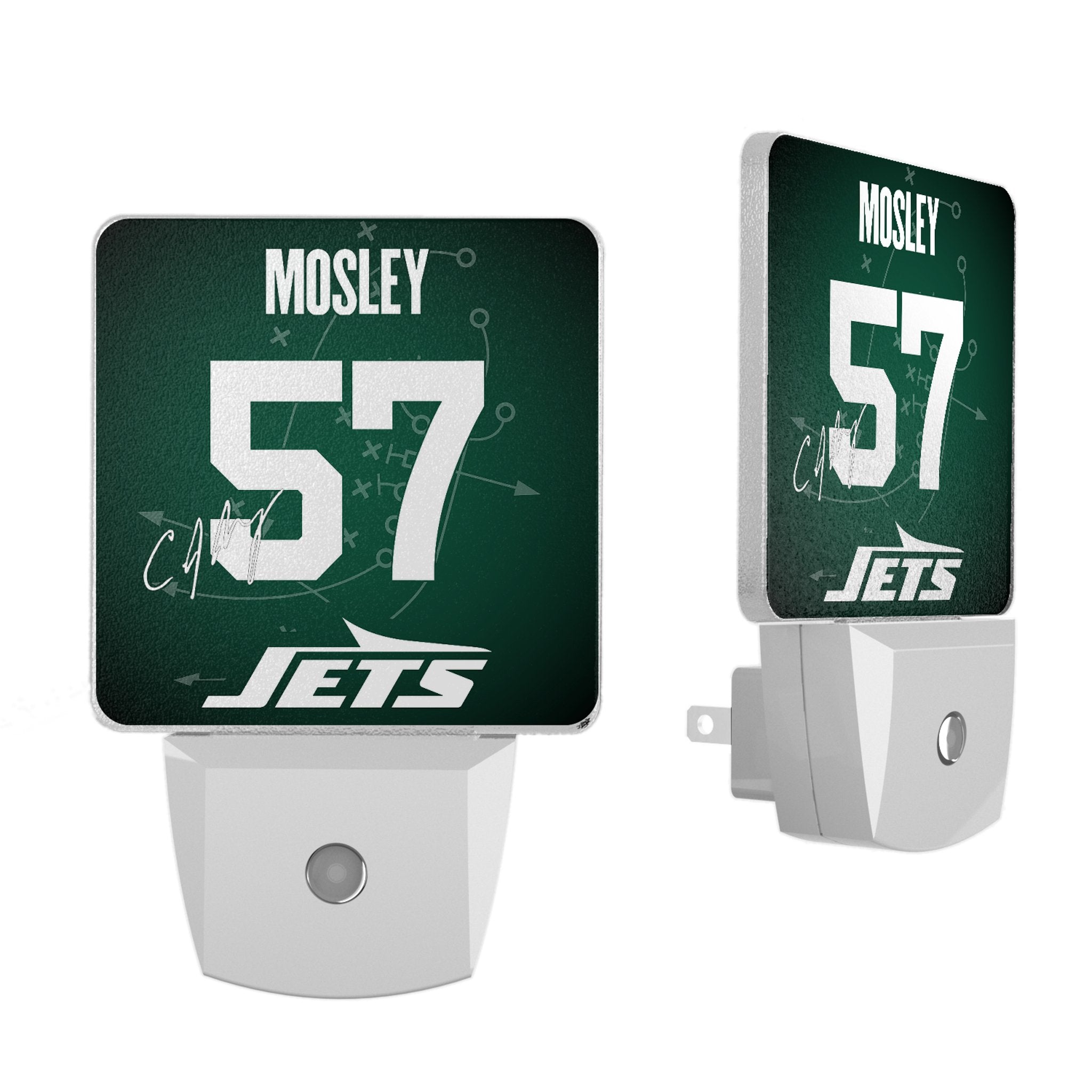 C.J. Mosley New York Jets 57 Ready Night Light 2-Pack - Sports Gifts, Sports Memorabilia, Sports Collectibles, Fan Shop