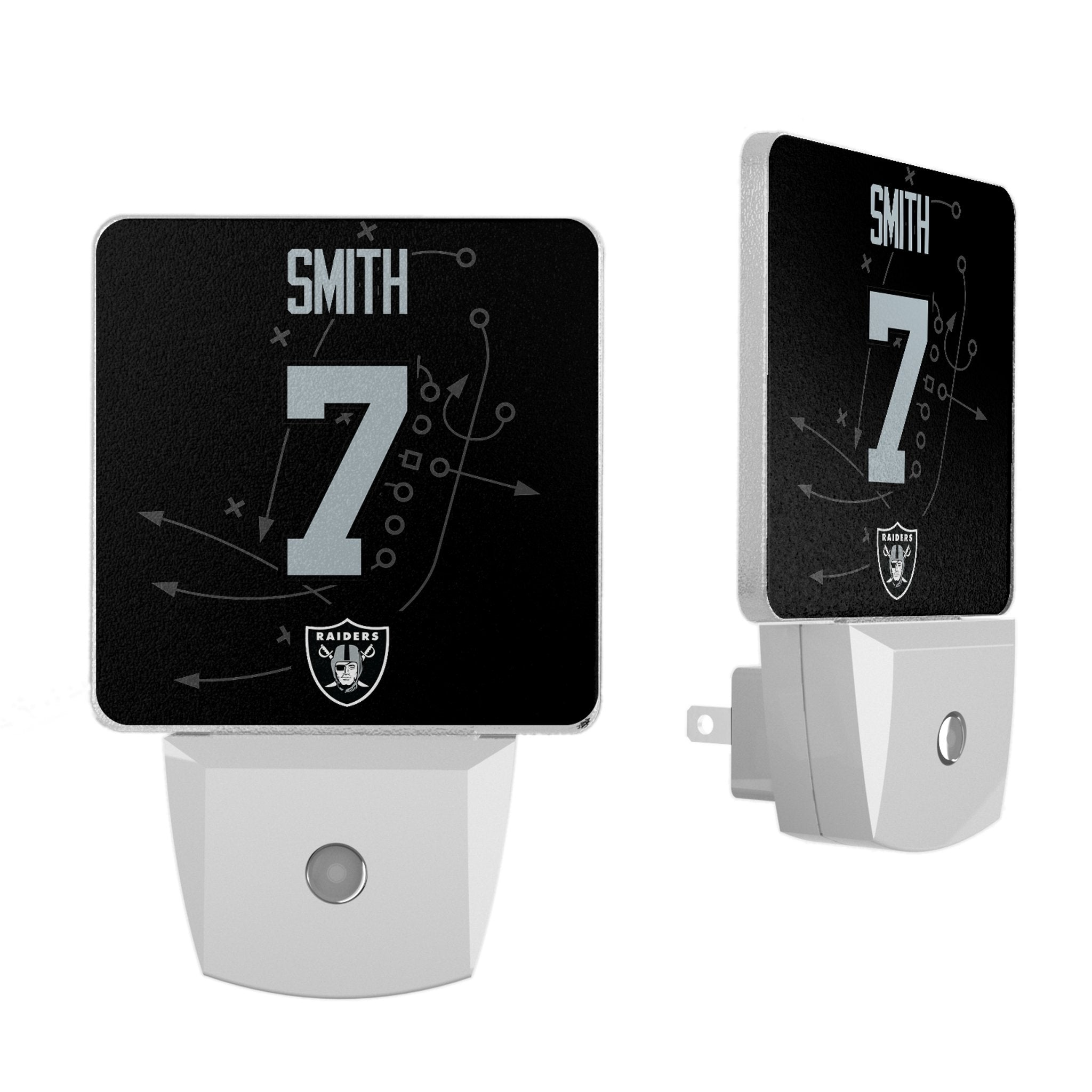 Geno Smith Las Vegas Raiders 7 Game Tactic Night Light 2-Pack - Sports Gifts, Sports Memorabilia, Sports Collectibles, Fan Shop