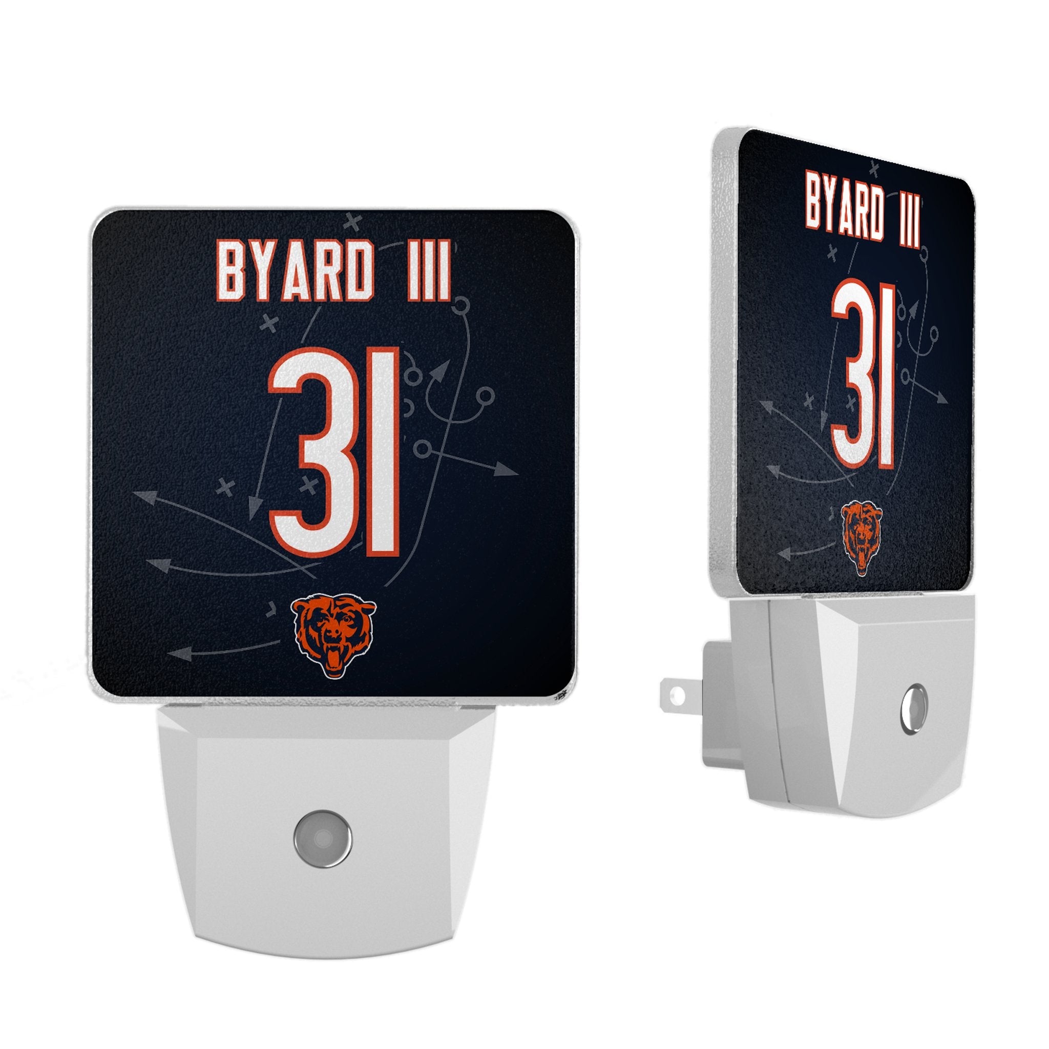 Kevin Byard III Chicago Bears 31 Ready Night Light 2-Pack - Sports Gifts, Sports Memorabilia, Sports Collectibles, Fan Shop