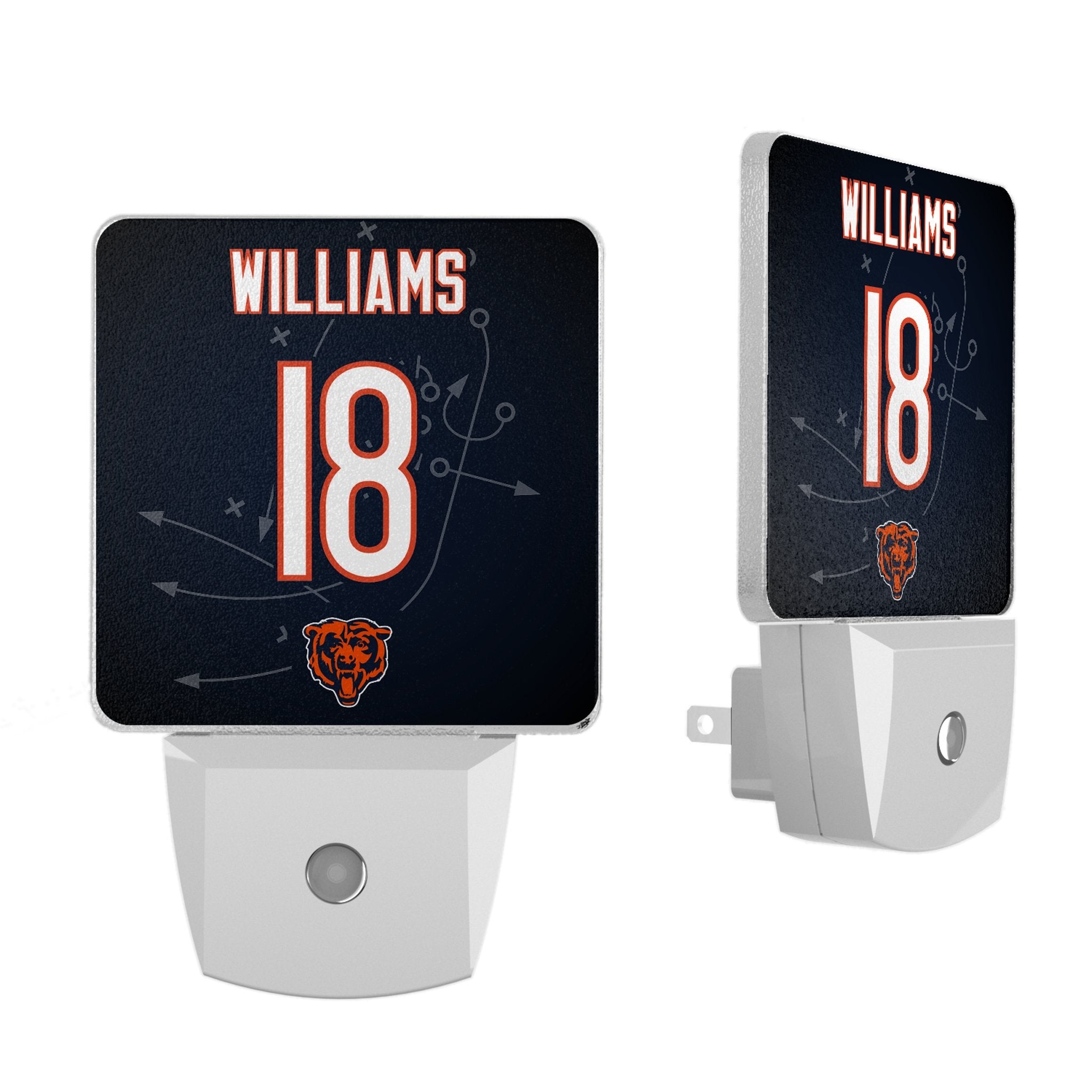 Caleb Williams Chicago Bears 18 Ready Night Light 2-Pack - Sports Gifts, Sports Memorabilia, Sports Collectibles, Fan Shop