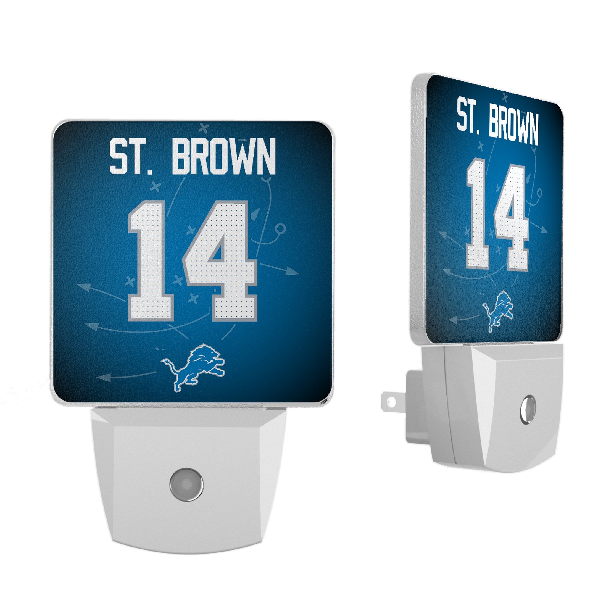 Amon-Ra St. Brown Detroit Lions 14 Ready Night Light 2-Pack - Sports Gifts, Sports Memorabilia, Sports Collectibles, Fan Shop