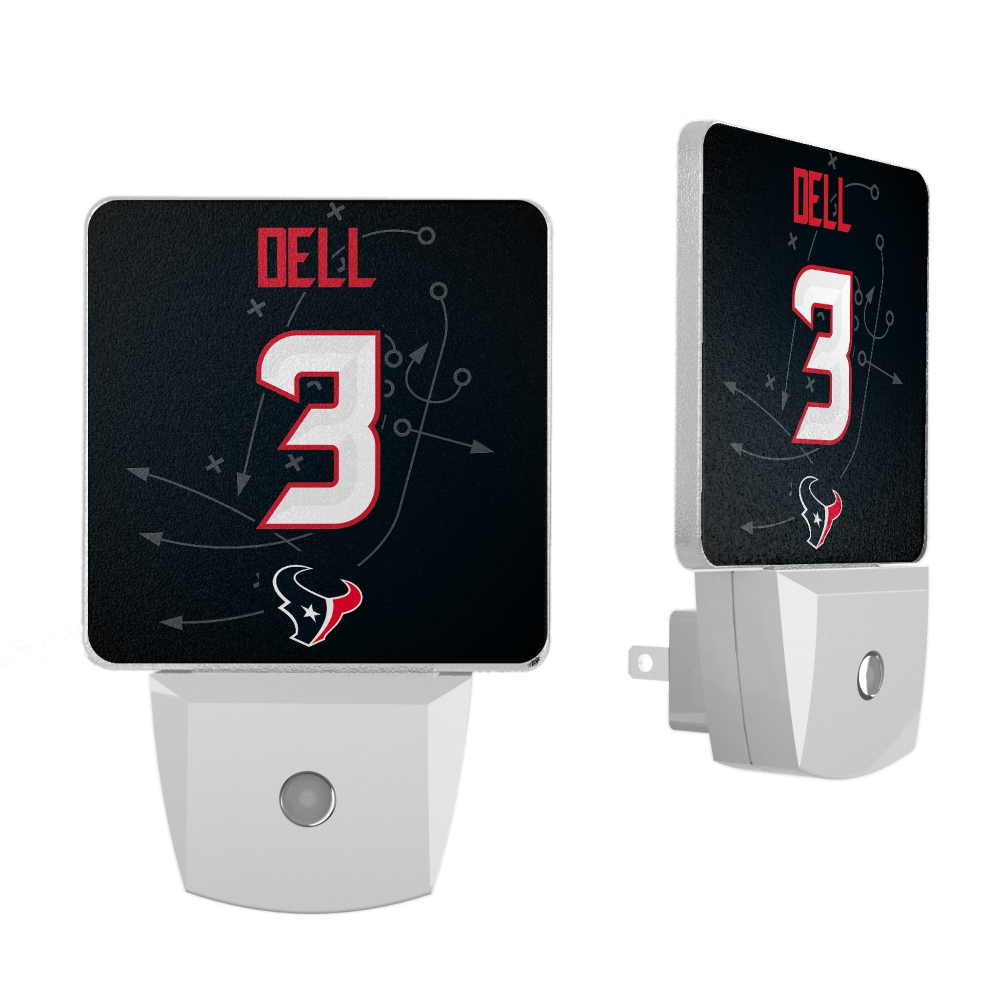 Tank Dell Houston Texans 3 Ready Night Light 2-Pack - Sports Gifts, Sports Memorabilia, Sports Collectibles, Fan Shop