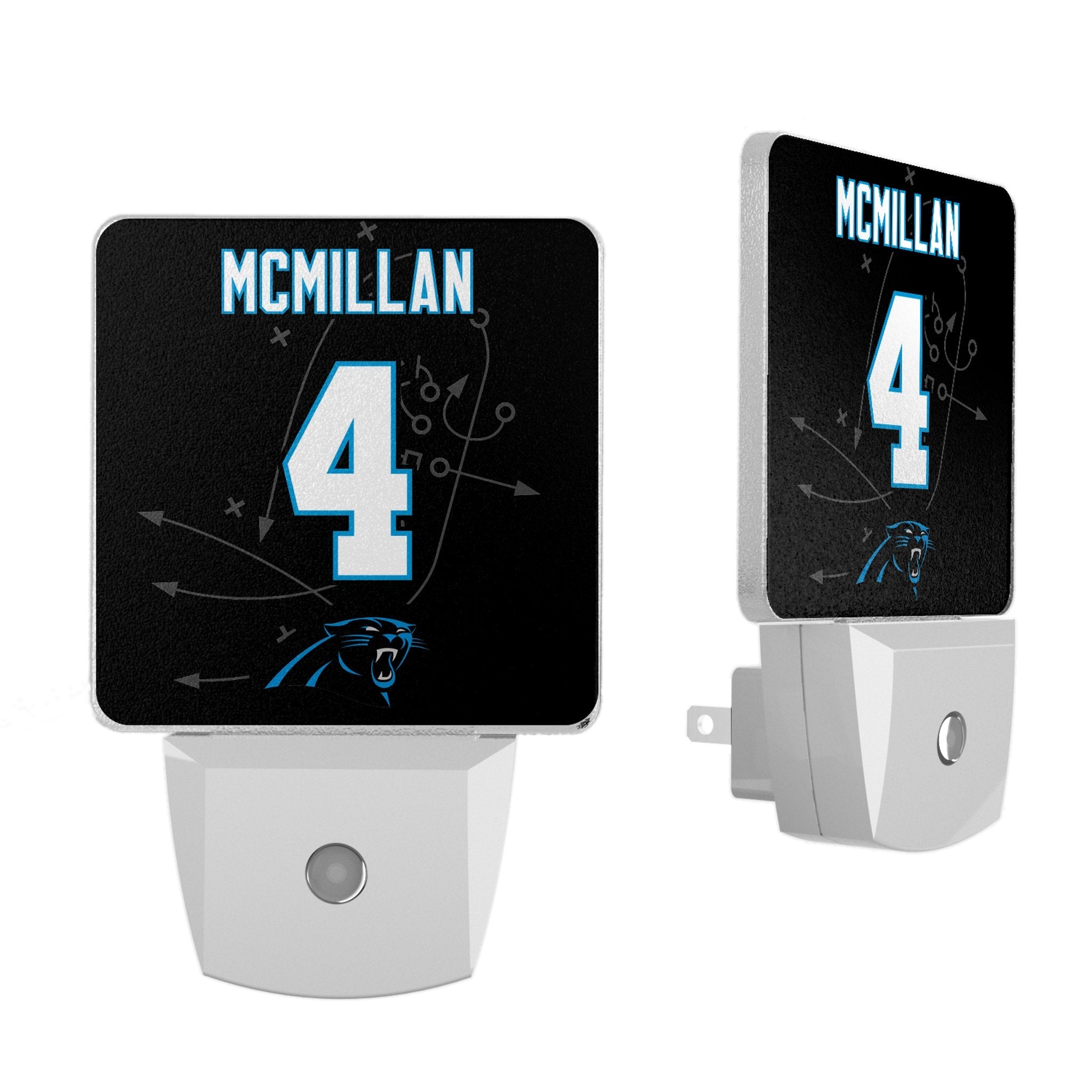 Tetairoa McMillan Carolina Panthers 4 Game Tactic Night Light 2-Pack - Sports Gifts, Sports Memorabilia, Sports Collectibles, Fan Shop