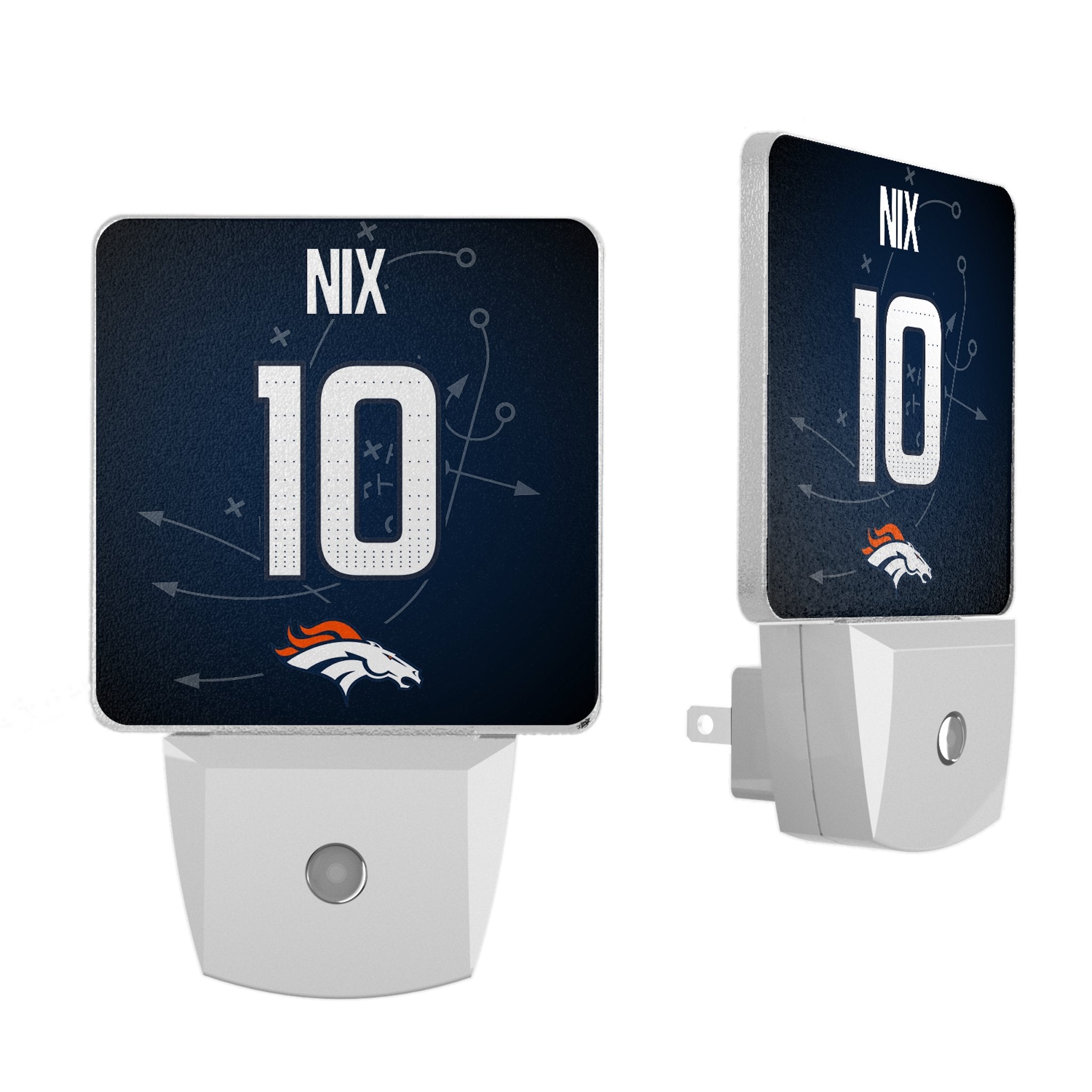 Bo Nix Denver Broncos 10 Game Tactic Night Light 2-Pack - Sports Gifts, Sports Memorabilia, Sports Collectibles, Fan Shop