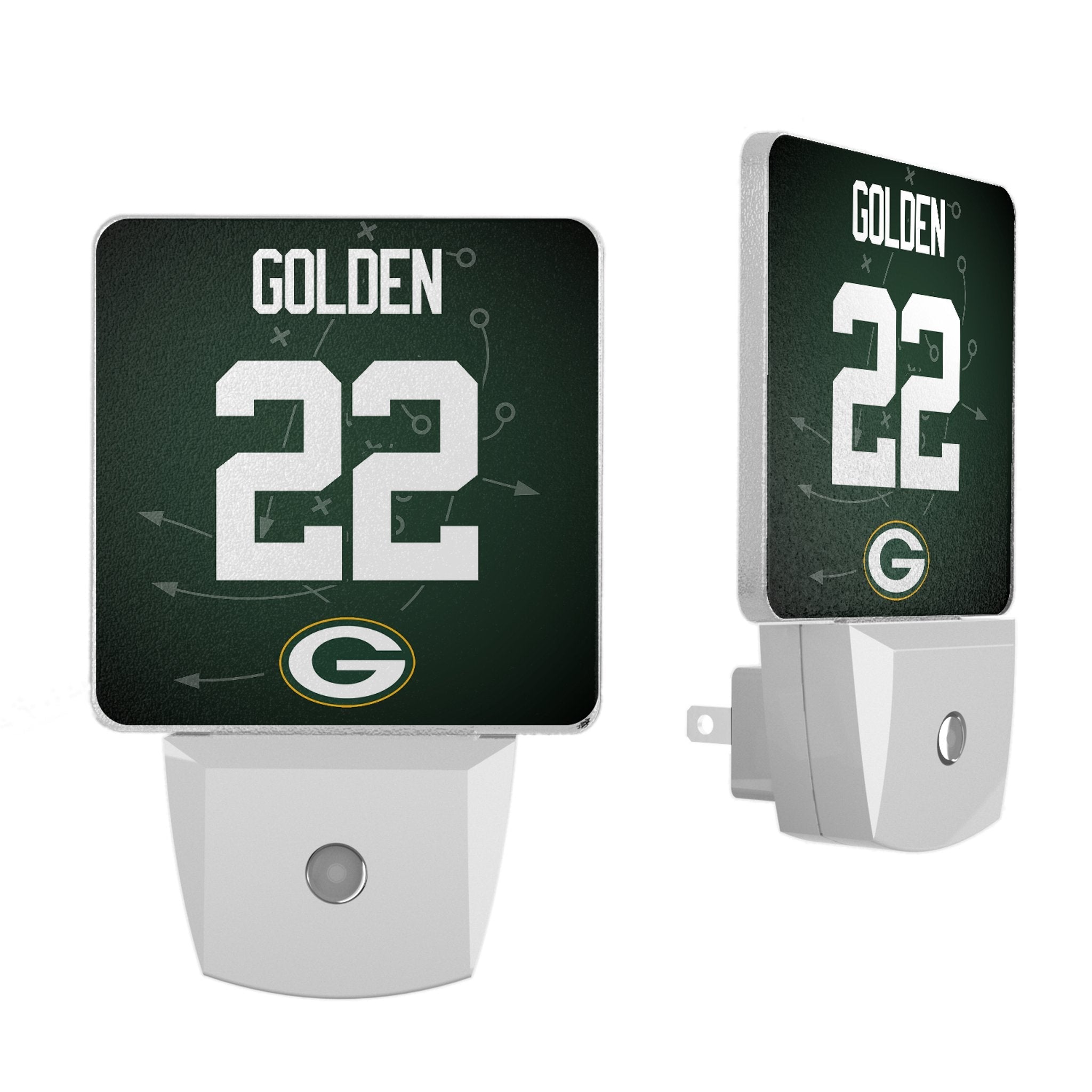 Matthew Golden Green Bay Packers 22 Game Tactic Night Light 2-Pack - Sports Gifts, Sports Memorabilia, Sports Collectibles, Fan Shop