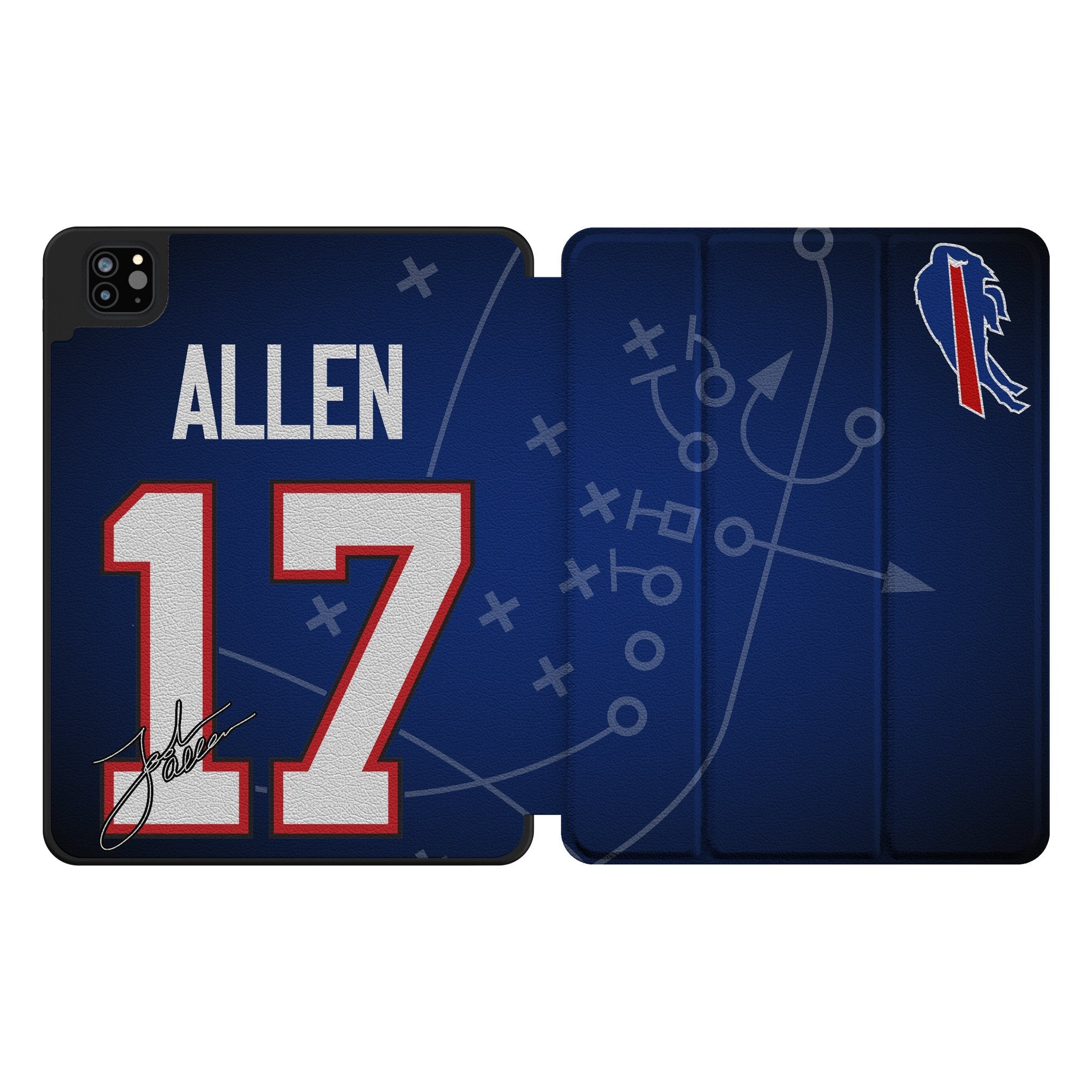 Josh Allen Buffalo Bills 17 Ready Tablet Case for Apple iPad - Sports Gifts, Sports Memorabilia, Sports Collectibles, Fan Shop