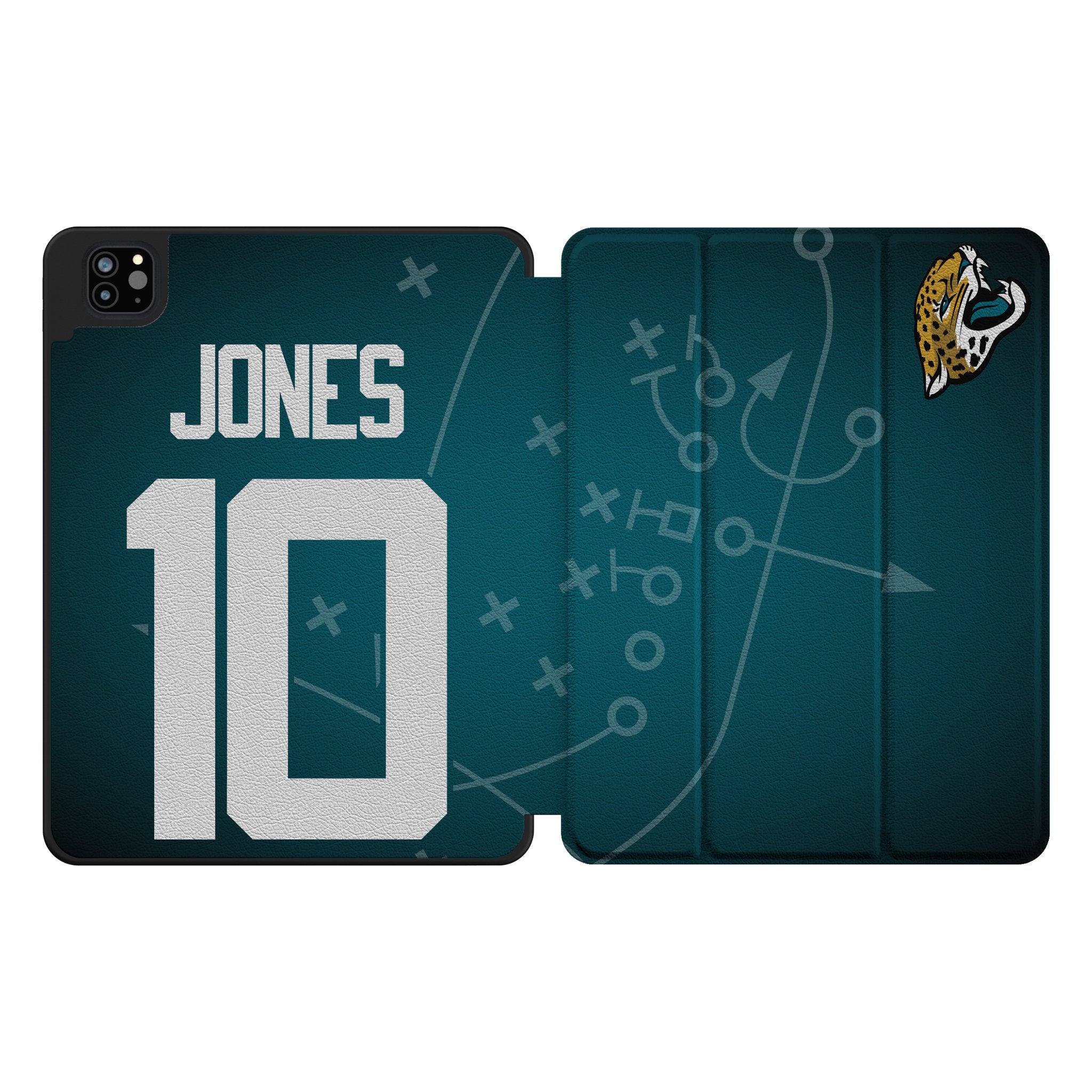 Mac Jones Jacksonville Jaguars 10 Ready Tablet Case for Apple iPad - Sports Gifts, Sports Memorabilia, Sports Collectibles, Fan Shop