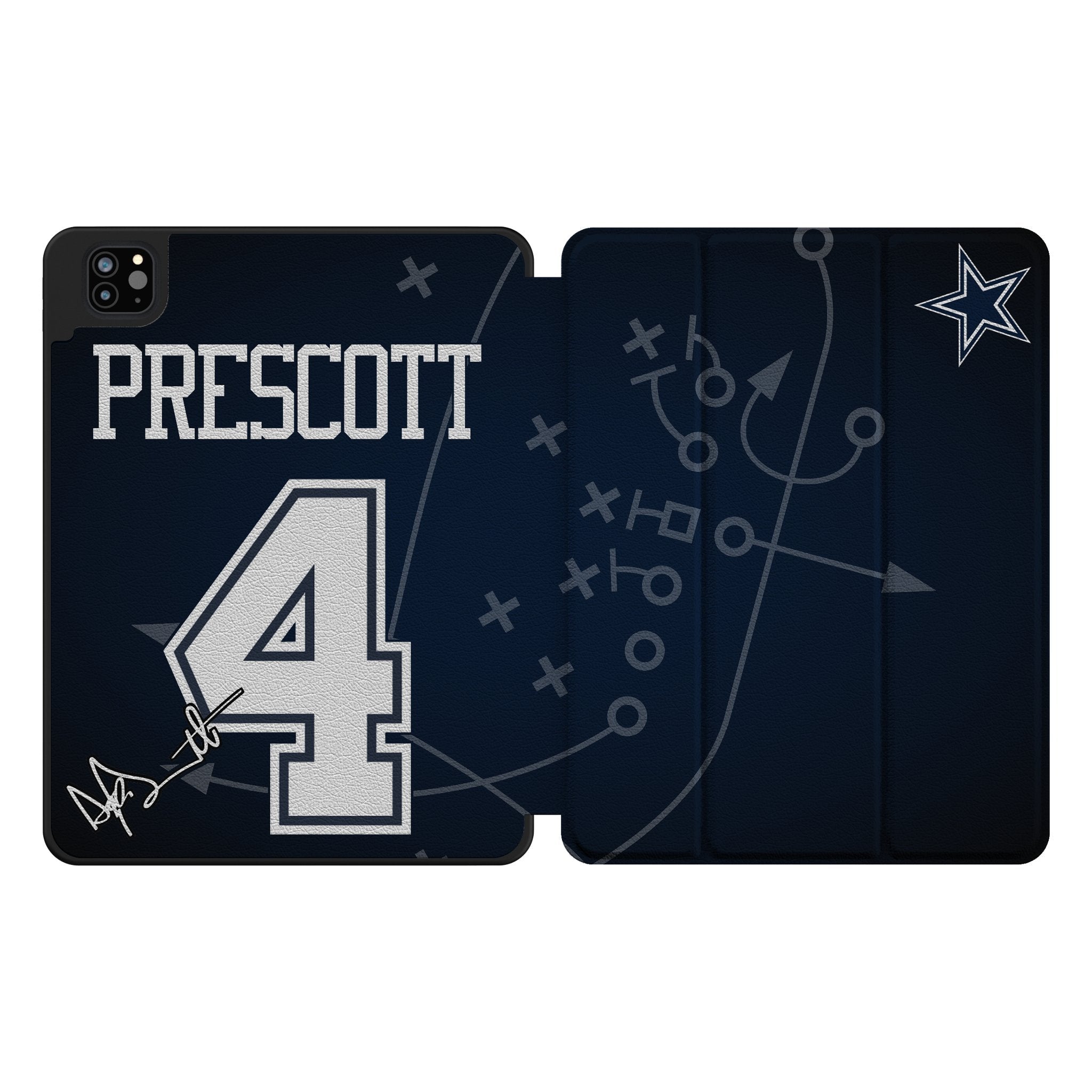 Dak Prescott Dallas Cowboys 4 Ready Tablet Case for Apple iPad - Sports Gifts, Sports Memorabilia, Sports Collectibles, Fan Shop