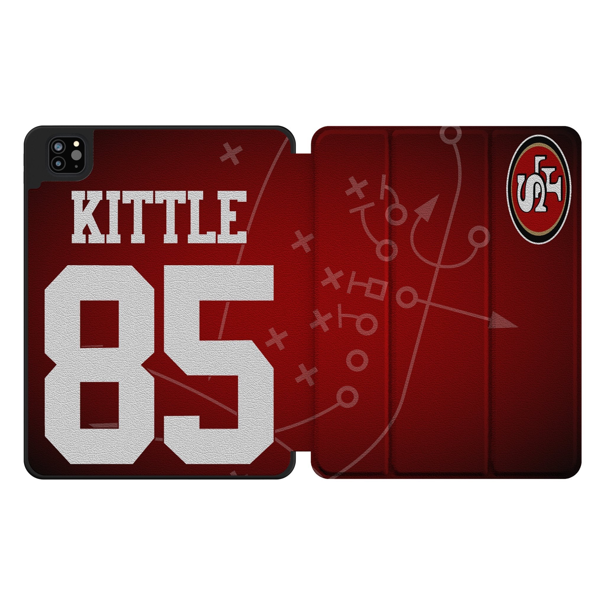 George Kittle San Francisco 49ers 85 Ready Tablet Case for Apple iPad - Sports Gifts, Sports Memorabilia, Sports Collectibles, Fan Shop