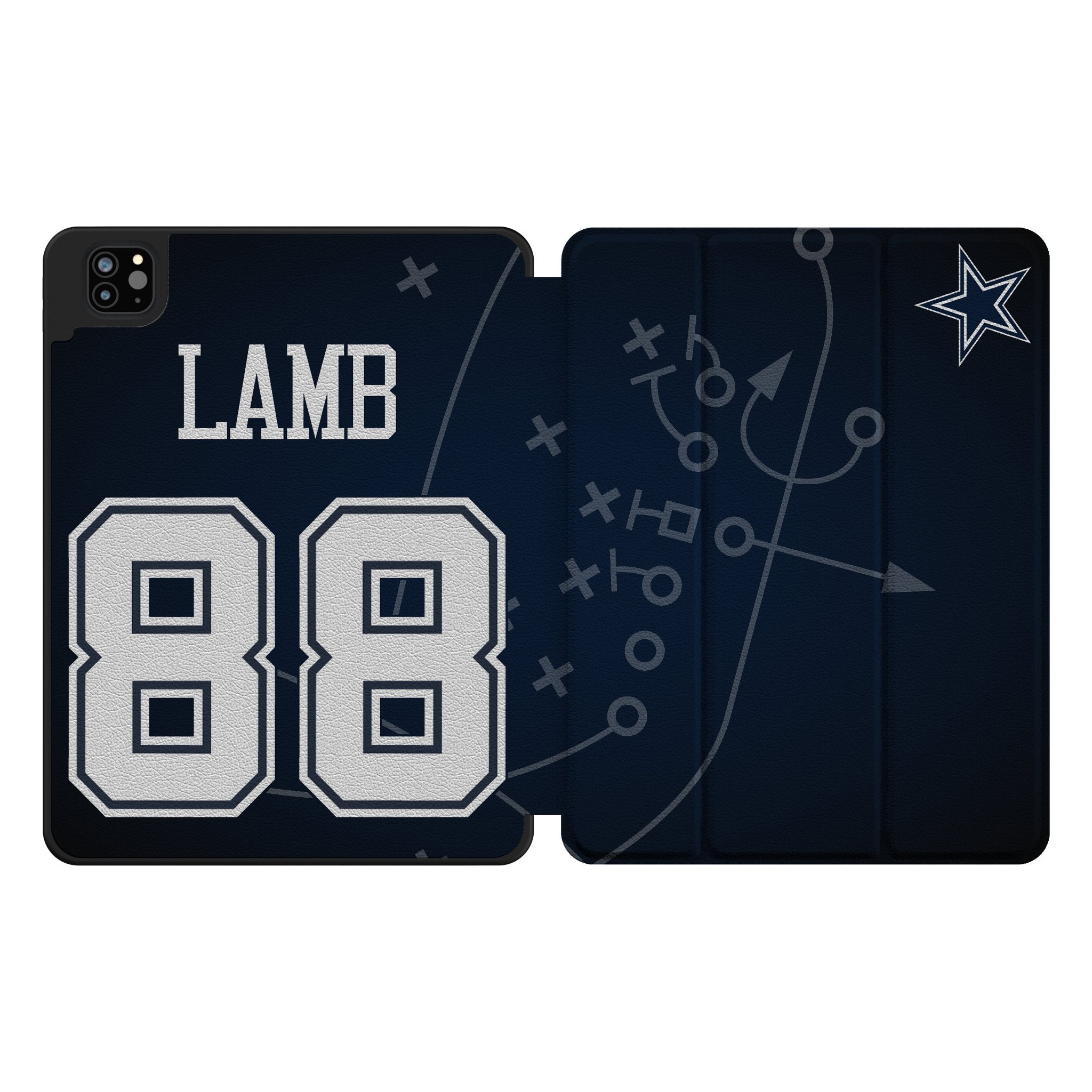 CeeDee Lamb Dallas Cowboys 88 Ready Tablet Case for Apple iPad - Sports Gifts, Sports Memorabilia, Sports Collectibles, Fan Shop