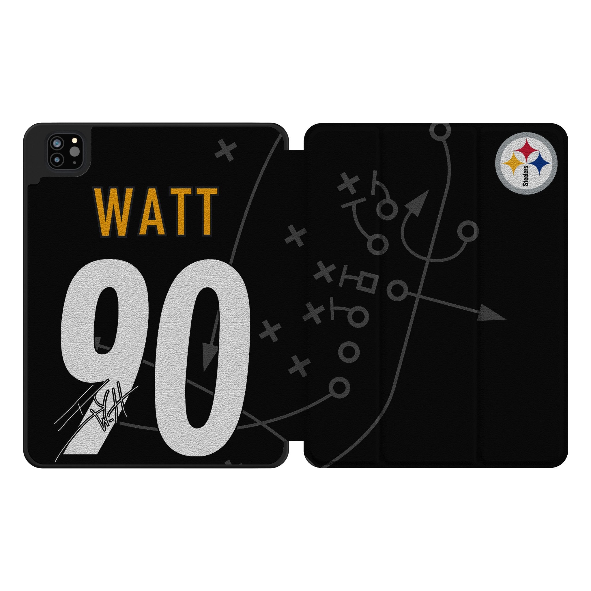 T.J. Watt Pittsburgh Steelers 90 Game Tactic Tablet Case for Apple iPad - Sports Gifts, Sports Memorabilia, Sports Collectibles, Fan Shop
