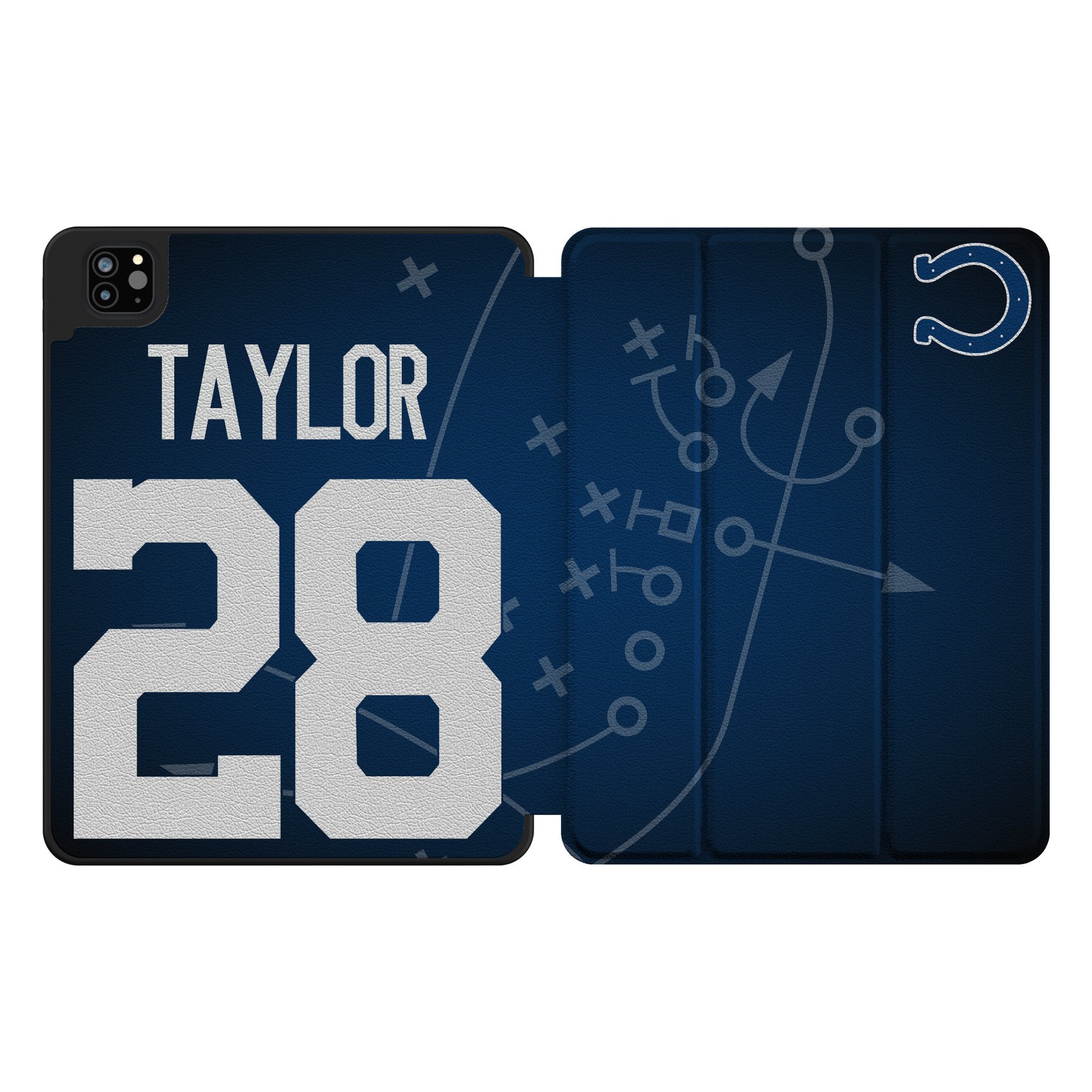 Jonathan Taylor Indianapolis Colts 28 Ready Tablet Case for Apple iPad - Sports Gifts, Sports Memorabilia, Sports Collectibles, Fan Shop