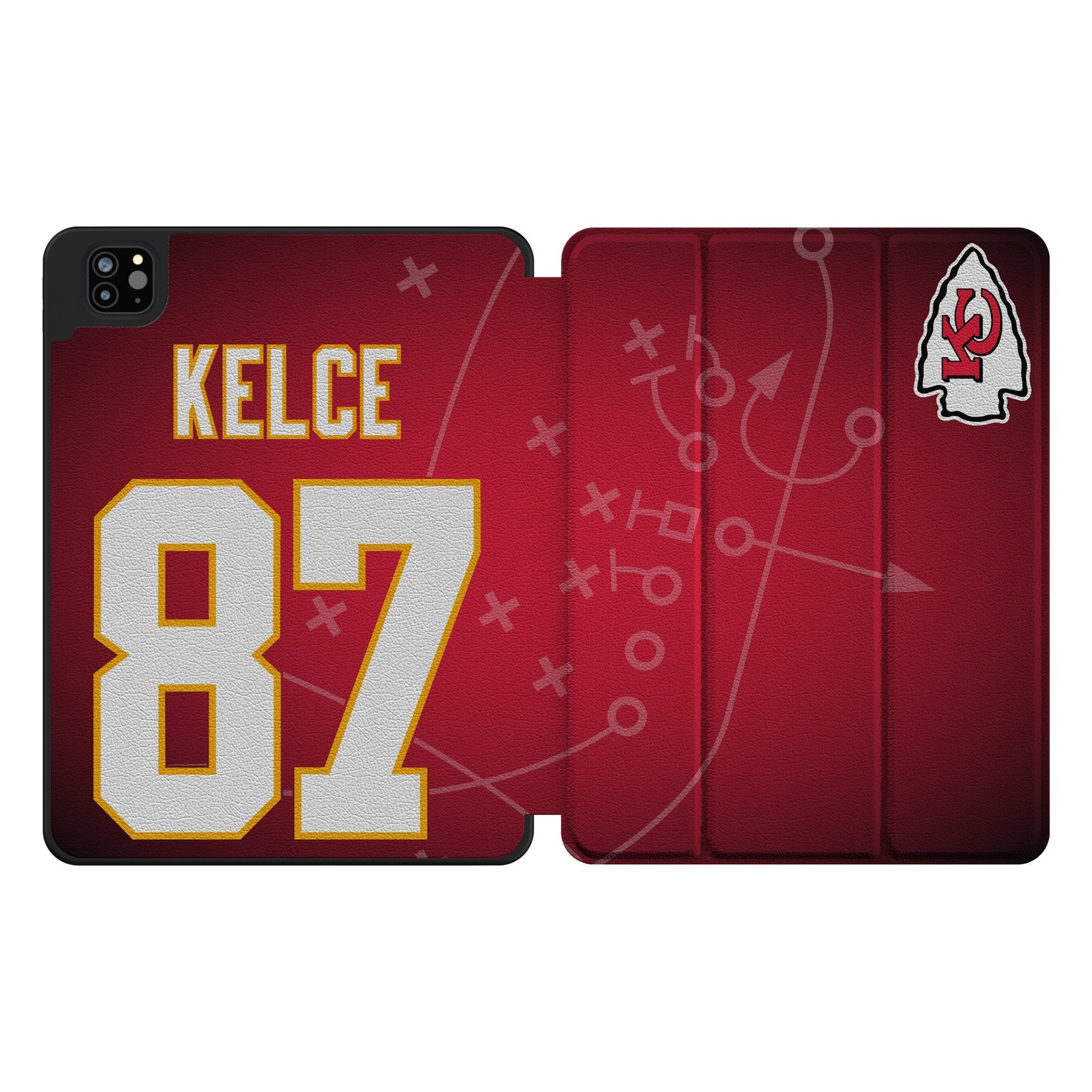 Travis Kelce Kansas City Chiefs 87 Ready Tablet Case for Apple iPad - Sports Gifts, Sports Memorabilia, Sports Collectibles, Fan Shop