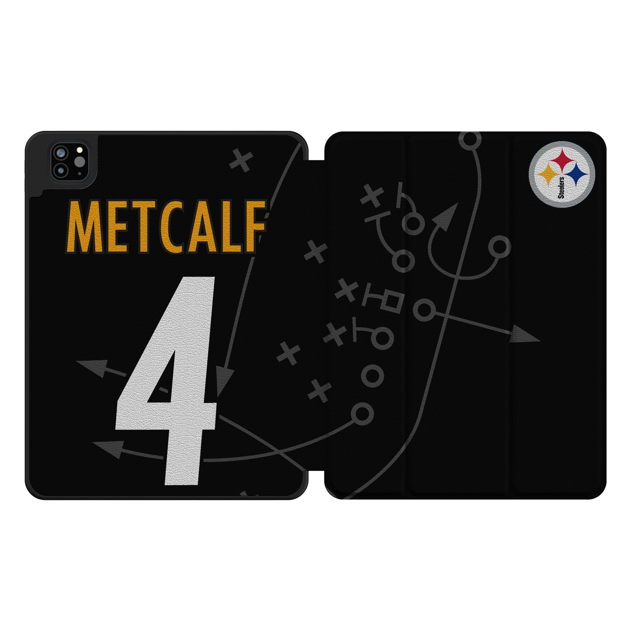 DK Metcalf Pittsburgh Steelers 4 Game Tactic Tablet Case for Apple iPad - Sports Gifts, Sports Memorabilia, Sports Collectibles, Fan Shop