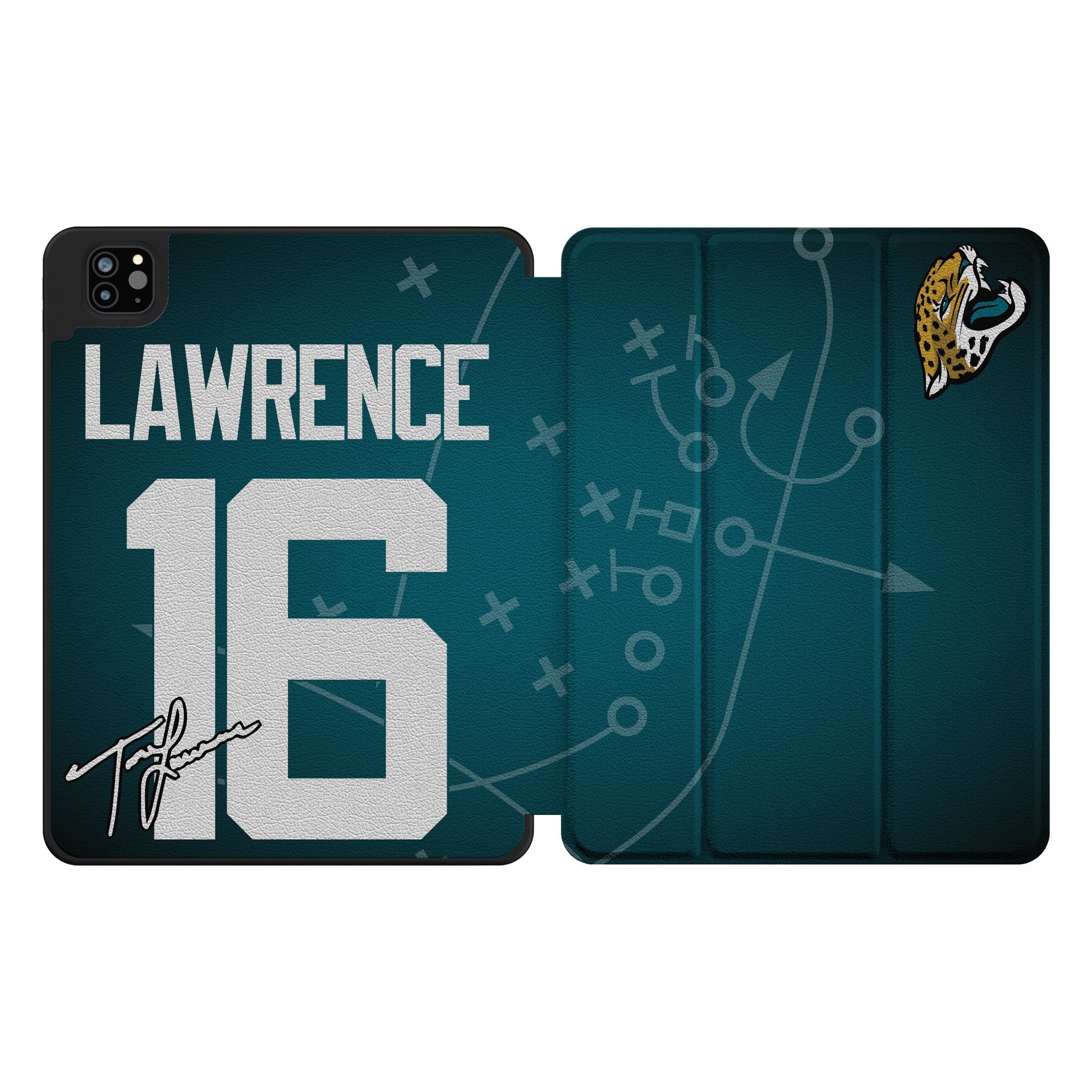 Trevor Lawrence Jacksonville Jaguars 16 Ready Tablet Case for Apple iPad - Sports Gifts, Sports Memorabilia, Sports Collectibles, Fan Shop