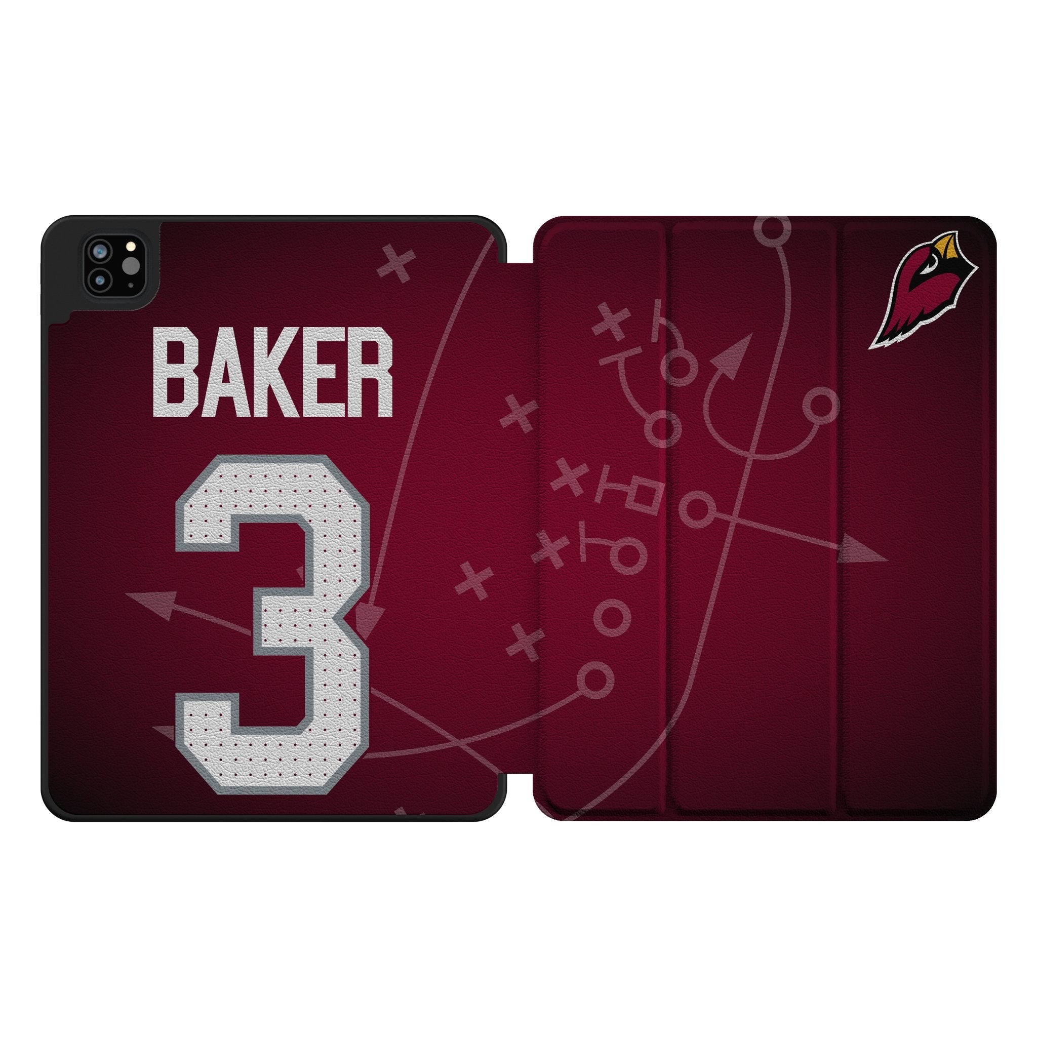 Budda Baker Arizona Cardinals 3 Ready Tablet Case for Apple iPad - Sports Gifts, Sports Memorabilia, Sports Collectibles, Fan Shop