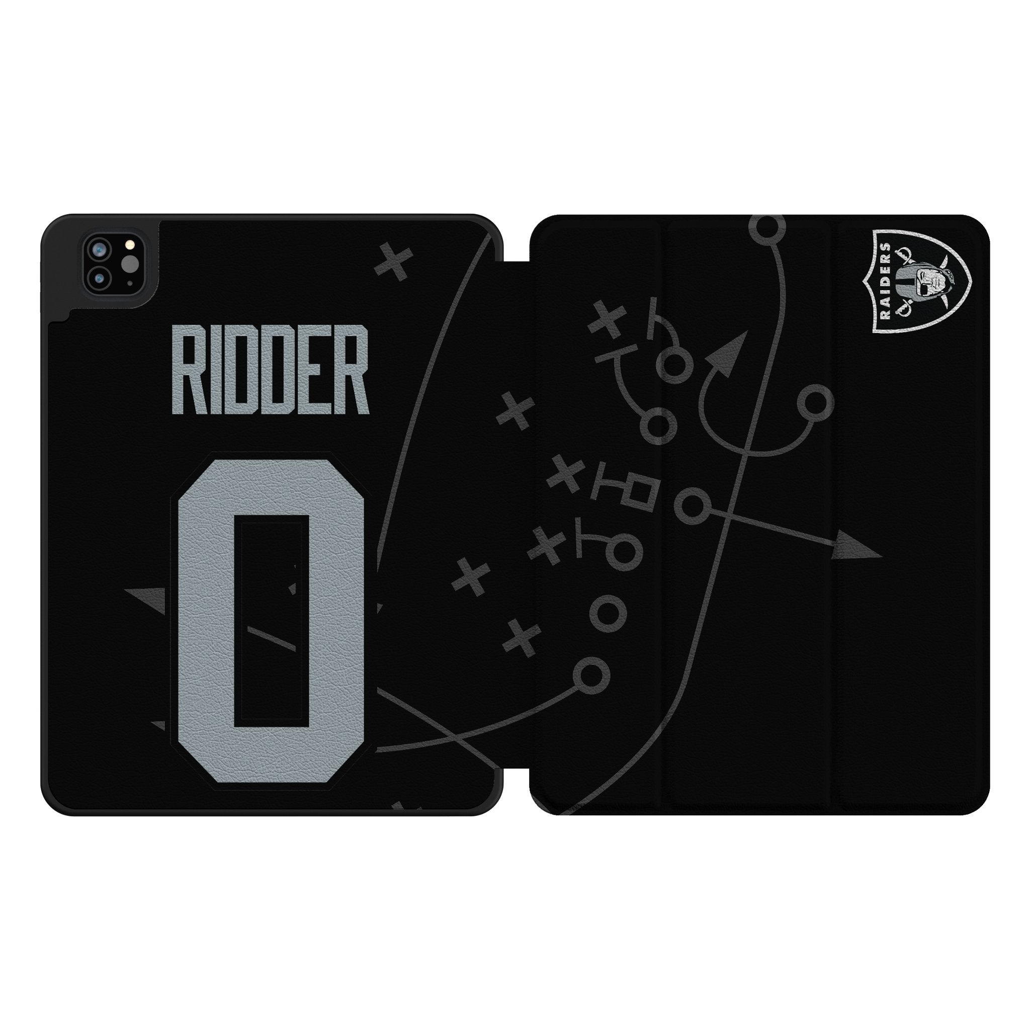 Desmond Ridder Las Vegas Raiders 0 Game Tactic Tablet Case for Apple iPad - Sports Gifts, Sports Memorabilia, Sports Collectibles, Fan Shop