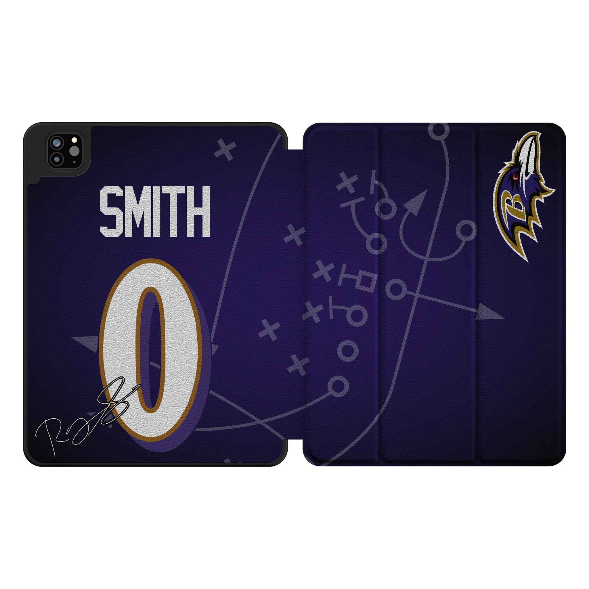 Roquan Smith Baltimore Ravens 0 Ready Tablet Case for Apple iPad - Sports Gifts, Sports Memorabilia, Sports Collectibles, Fan Shop