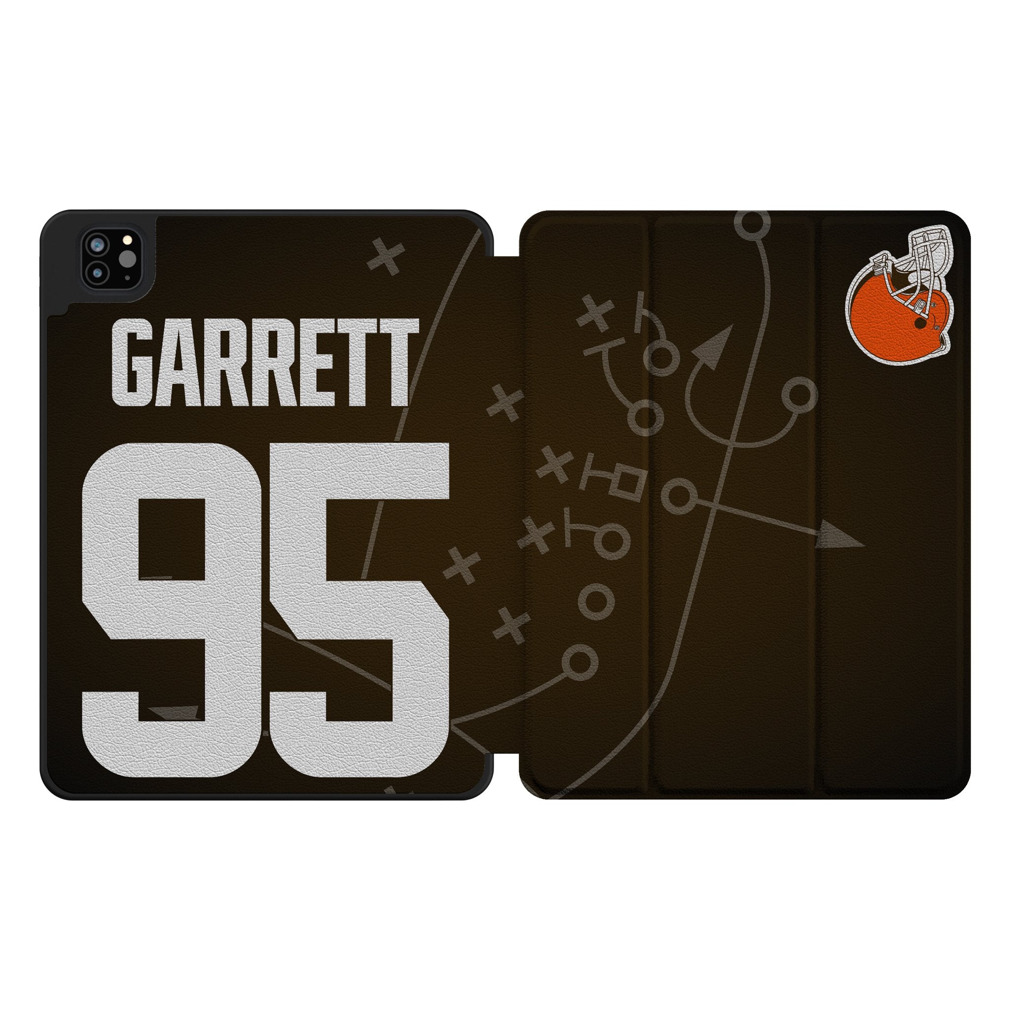 Myles Garrett Cleveland Browns 95 Ready Tablet Case for Apple iPad - Sports Gifts, Sports Memorabilia, Sports Collectibles, Fan Shop