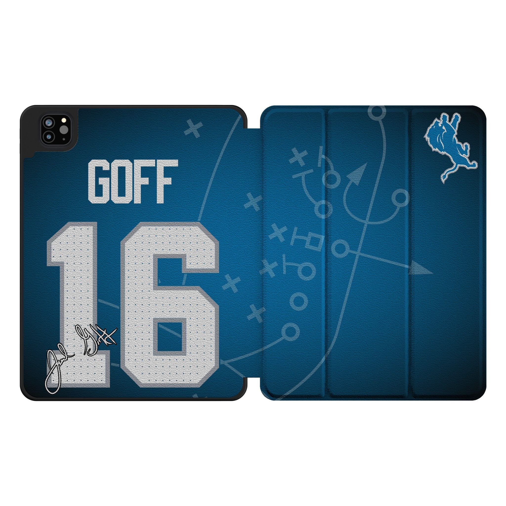 Jared Goff Detroit Lions 16 Ready Tablet Case for Apple iPad - Sports Gifts, Sports Memorabilia, Sports Collectibles, Fan Shop