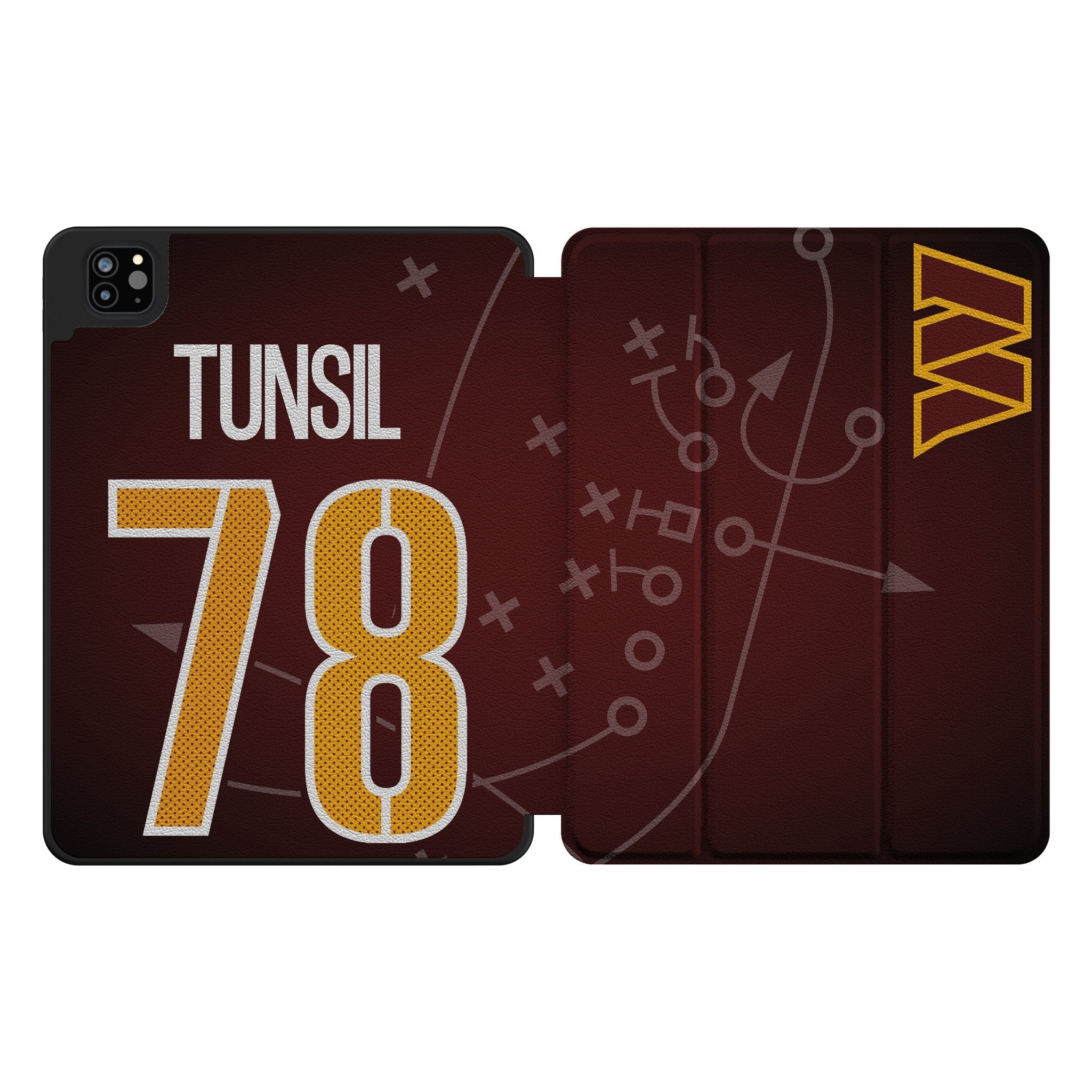 Laremy Tunsil Washington Commanders 78 Game Tactic Tablet Case for Apple iPad - Sports Gifts, Sports Memorabilia, Sports Collectibles, Fan Shop