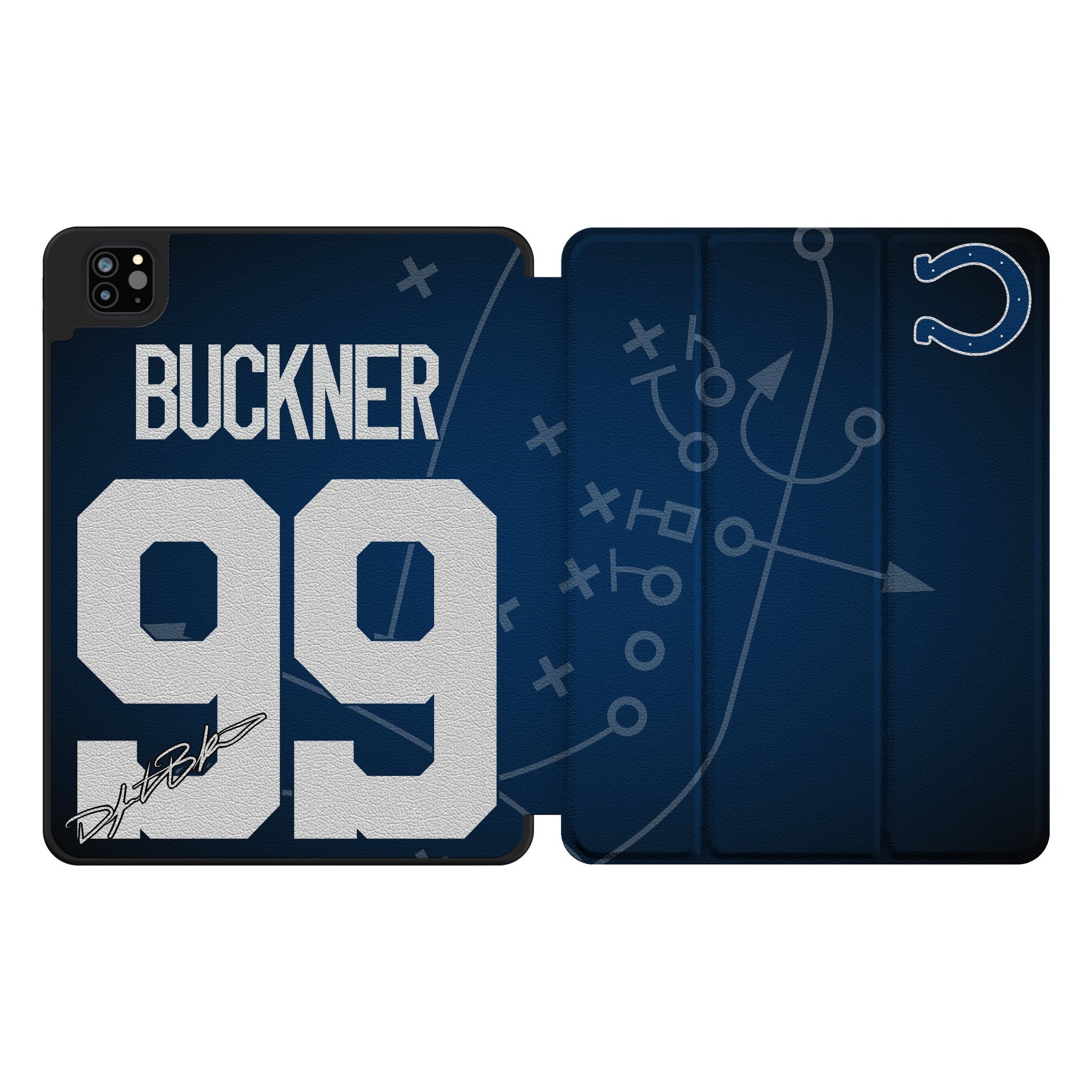 DeForest Buckner Indianapolis Colts 99 Ready Tablet Case for Apple iPad - Sports Gifts, Sports Memorabilia, Sports Collectibles, Fan Shop
