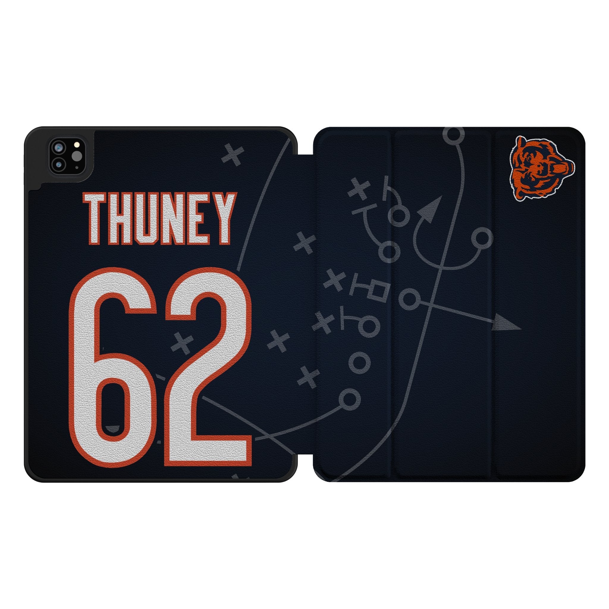 Joe Thuney Chicago Bears 62 Game Tactic Tablet Case for Apple iPad - Sports Gifts, Sports Memorabilia, Sports Collectibles, Fan Shop