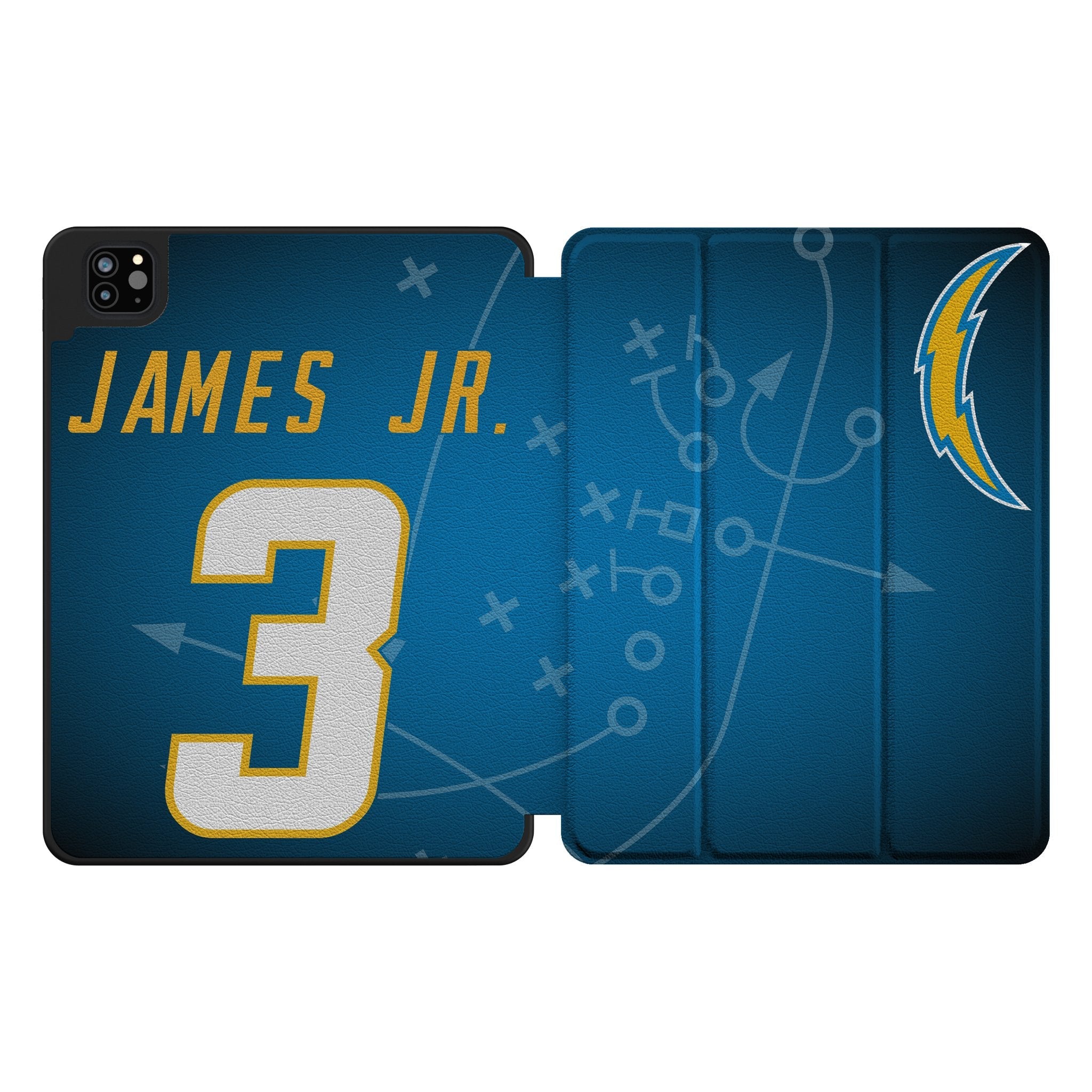 Derwin James Jr. Los Angeles Chargers 3 Ready Tablet Case for Apple iPad - Sports Gifts, Sports Memorabilia, Sports Collectibles, Fan Shop