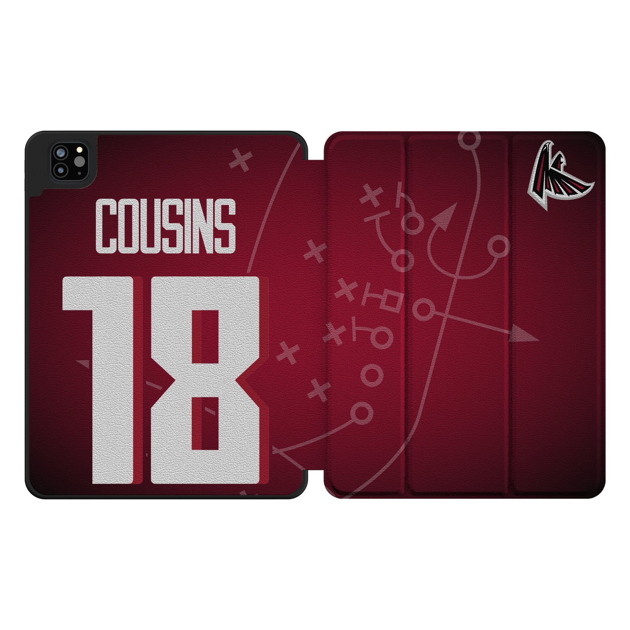 Kirk Cousins Atlanta Falcons 18 Ready Tablet Case for Apple iPad - Sports Gifts, Sports Memorabilia, Sports Collectibles, Fan Shop