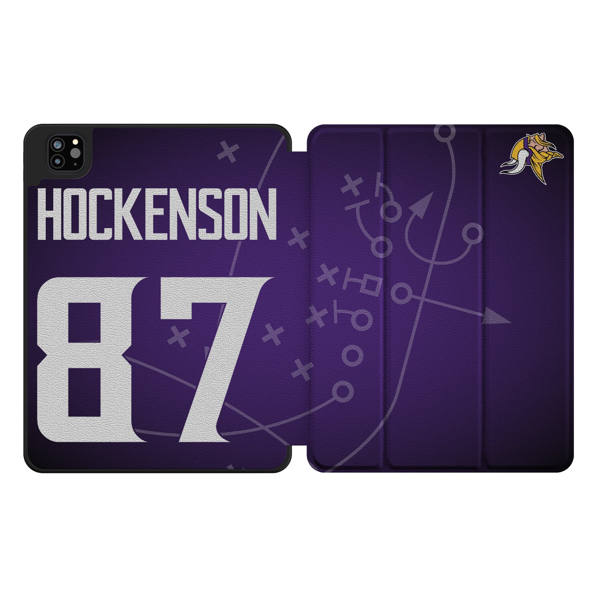 T.J. Hockenson Minnesota Vikings 87 Ready Tablet Case for Apple iPad - Sports Gifts, Sports Memorabilia, Sports Collectibles, Fan Shop