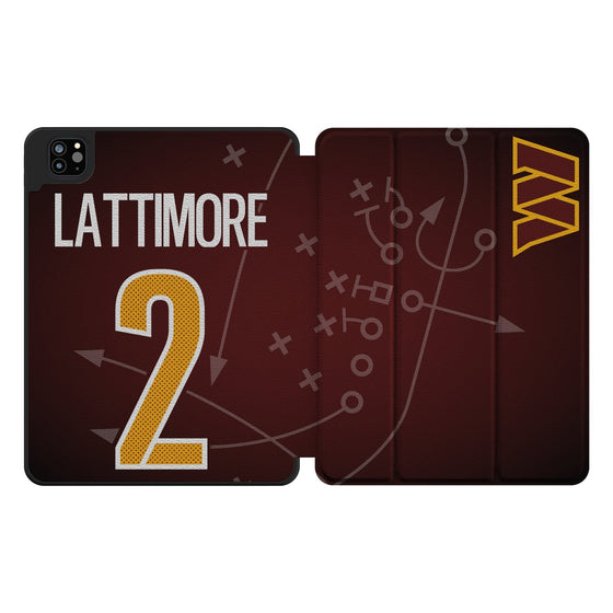 Marshon Lattimore Washington Commanders 2 Game Tactic Tablet Case for Apple iPad - Sports Gifts, Sports Memorabilia, Sports Collectibles, Fan Shop