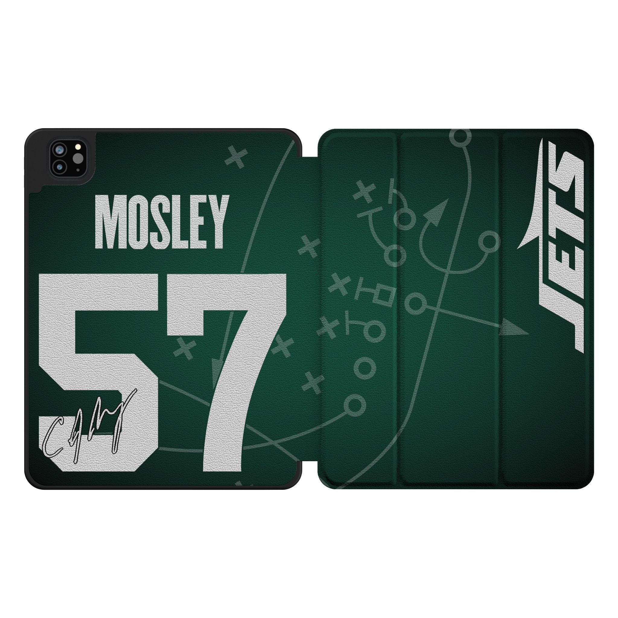 C.J. Mosley New York Jets 57 Ready Tablet Case for Apple iPad - Sports Gifts, Sports Memorabilia, Sports Collectibles, Fan Shop