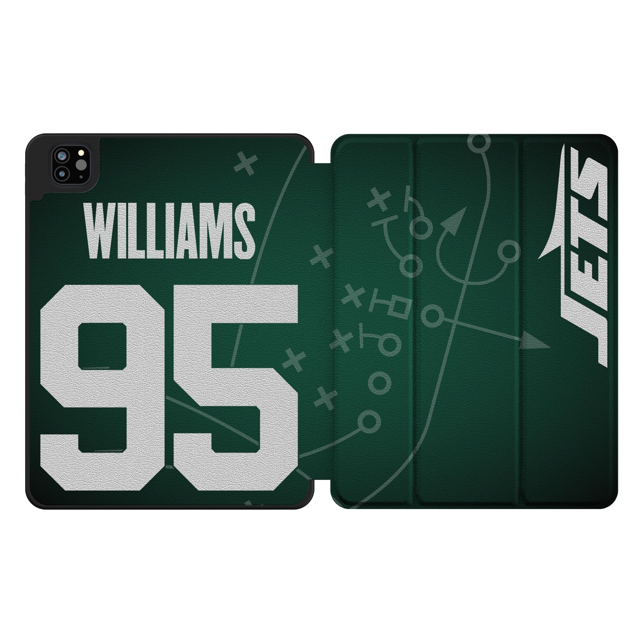 Quinnen Williams New York Jets 95 Ready Tablet Case for Apple iPad - Sports Gifts, Sports Memorabilia, Sports Collectibles, Fan Shop