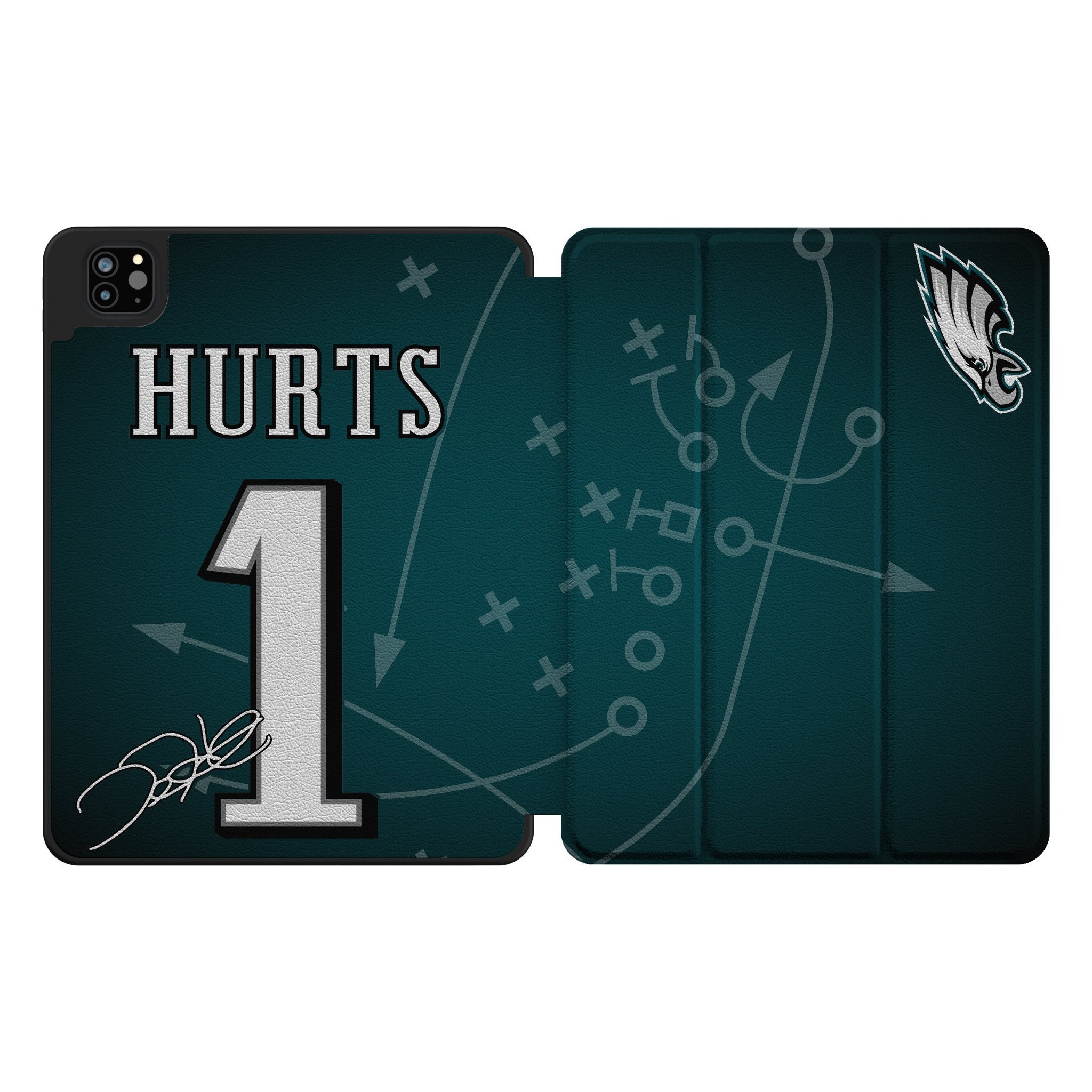 Jalen Hurts Philadelphia Eagles 1 Ready Tablet Case for Apple iPad - Sports Gifts, Sports Memorabilia, Sports Collectibles, Fan Shop