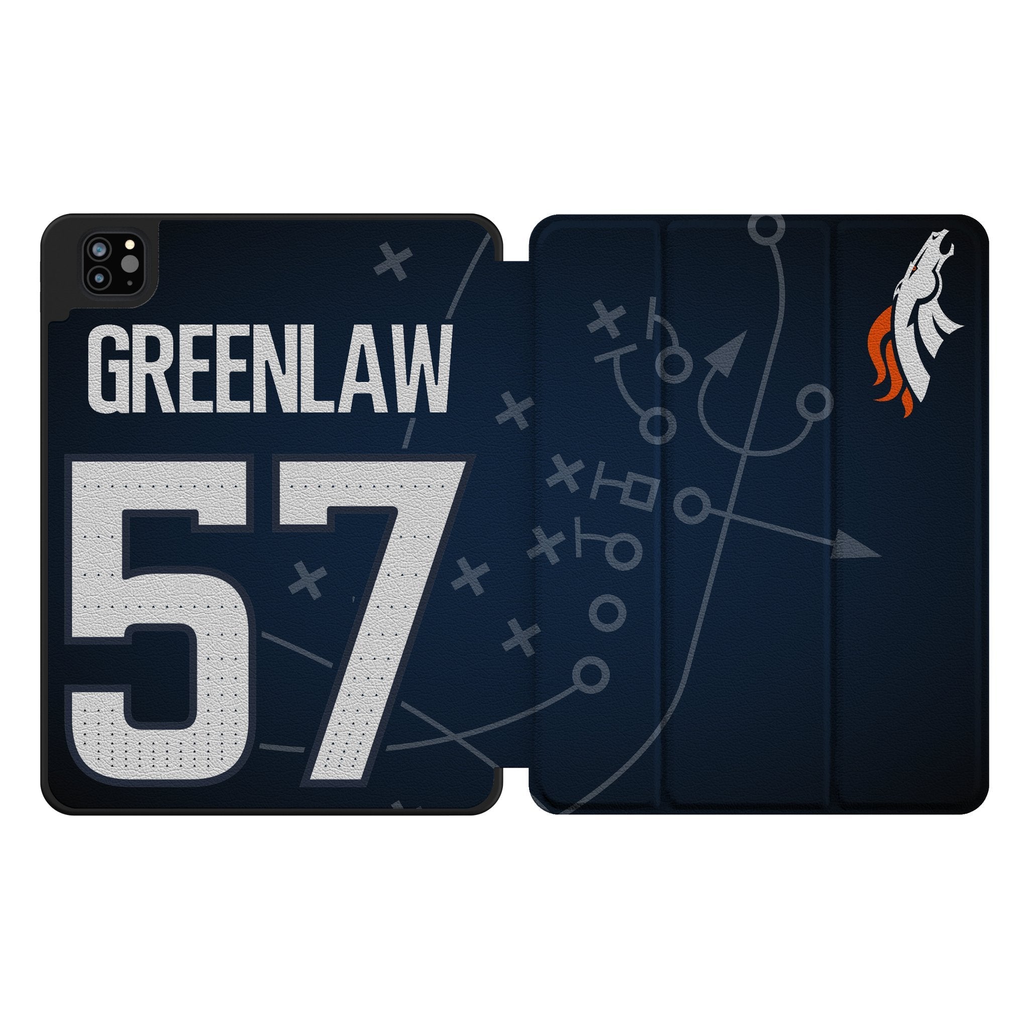 Dre Greenlaw Denver Broncos 57 Game Tactic Tablet Case for Apple iPad - Sports Gifts, Sports Memorabilia, Sports Collectibles, Fan Shop