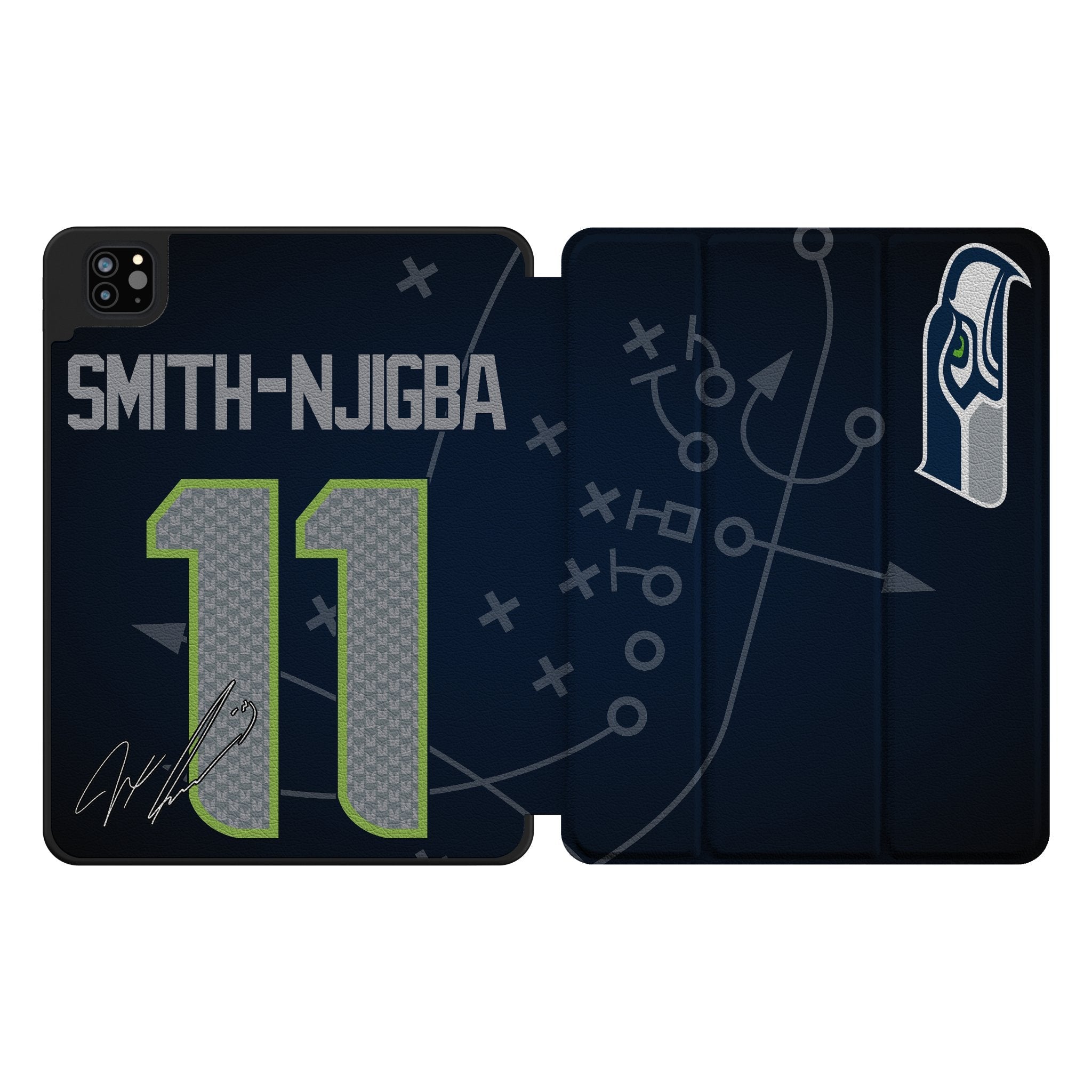 Jaxon Smith-Njigba Seattle Seahawks 11 Game Tactic Tablet Case for Apple iPad - Sports Gifts, Sports Memorabilia, Sports Collectibles, Fan Shop
