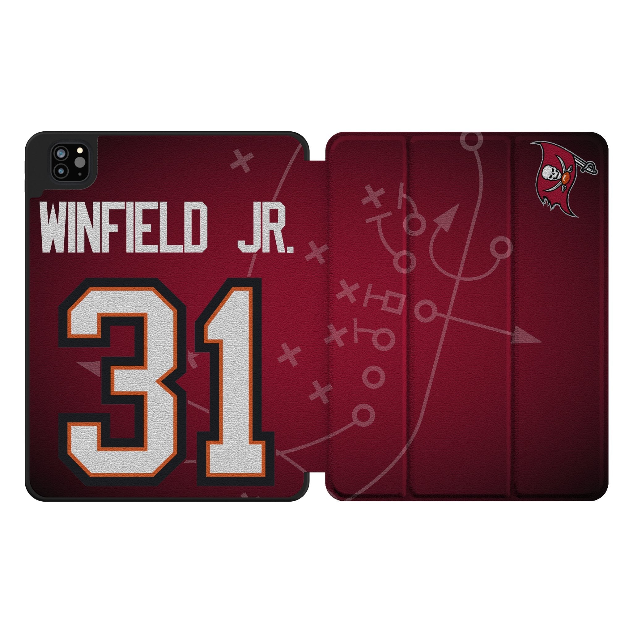 Antoine Winfield Jr. Tampa Bay Buccaneers 31 Ready Tablet Case for Apple iPad - Sports Gifts, Sports Memorabilia, Sports Collectibles, Fan Shop