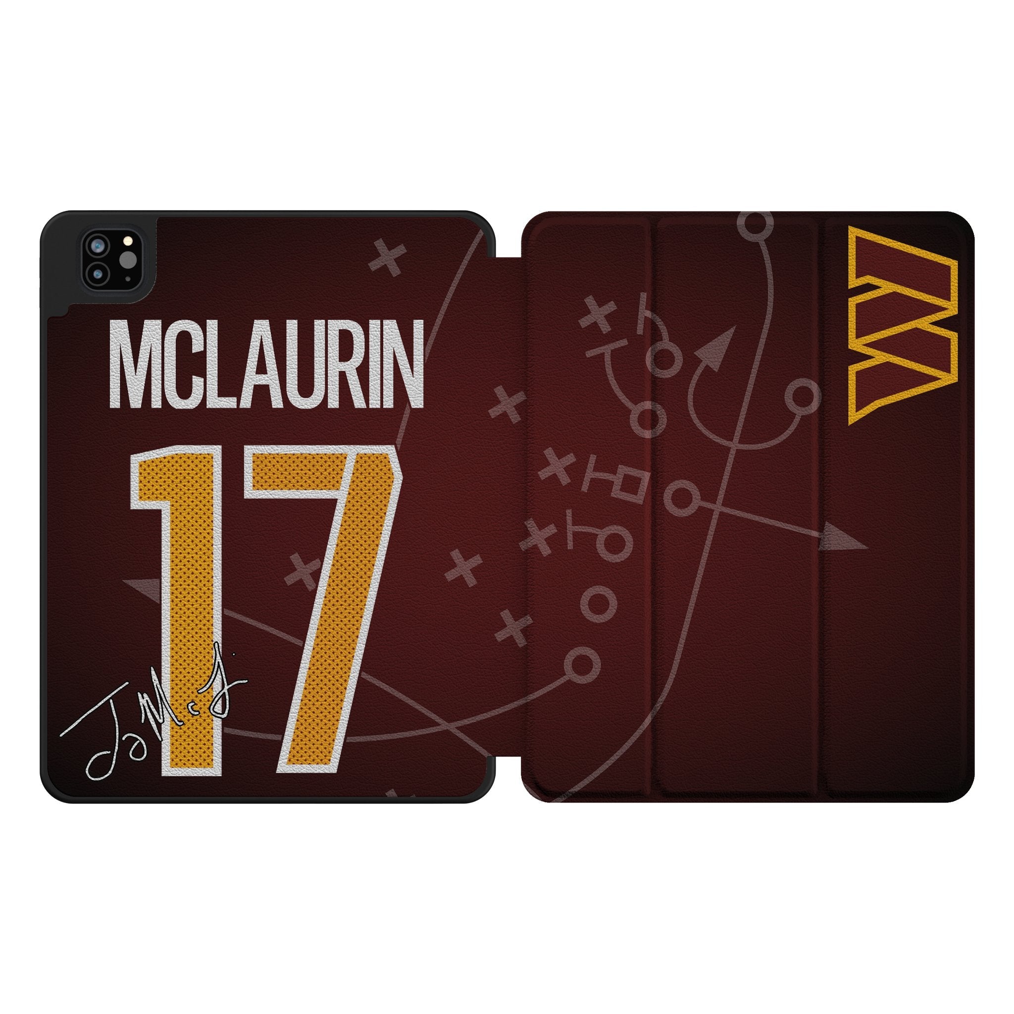 Terry McLaurin Washington Commanders 17 Ready Tablet Case for Apple iPad - Sports Gifts, Sports Memorabilia, Sports Collectibles, Fan Shop