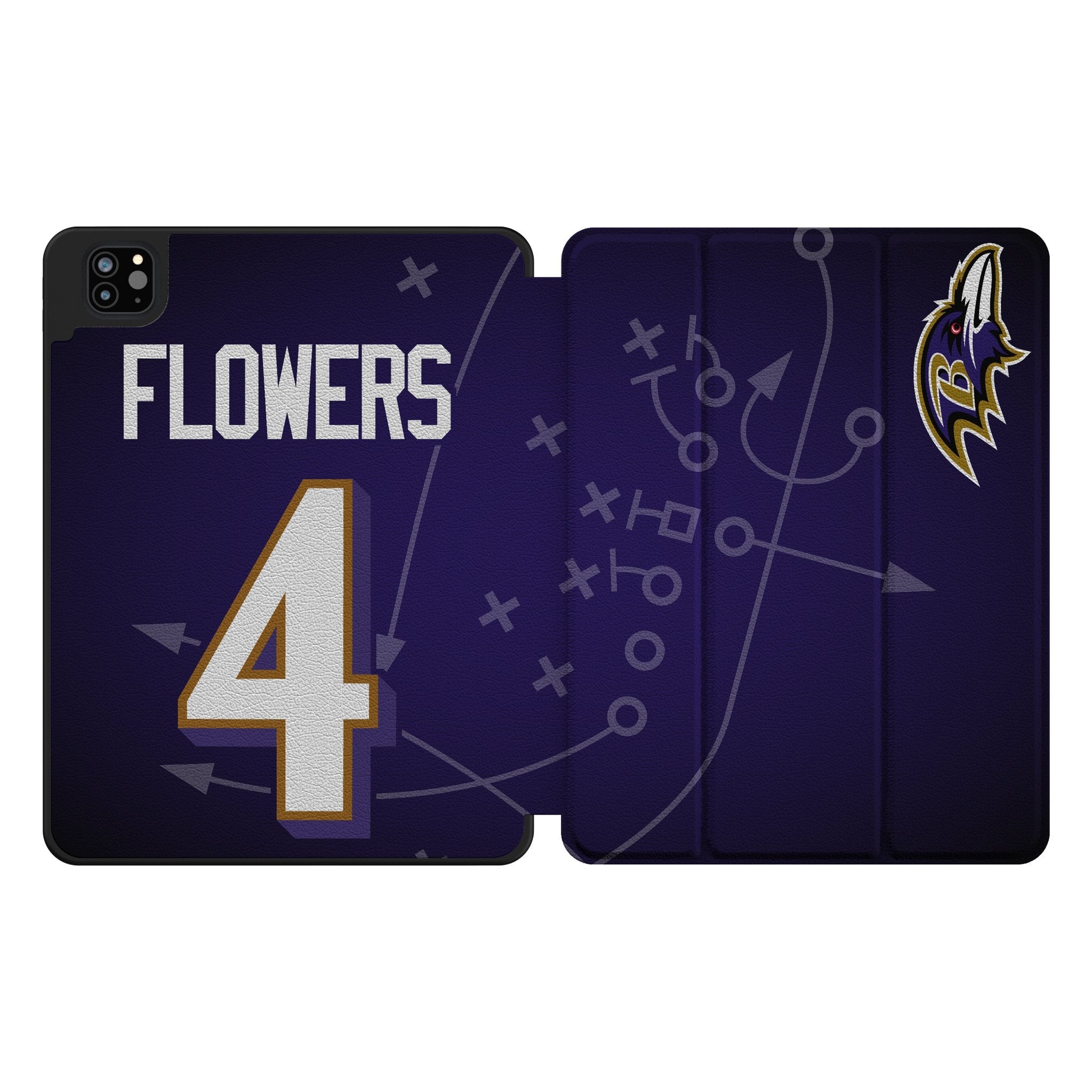Zay Flowers Baltimore Ravens 4 Ready Tablet Case for Apple iPad - Sports Gifts, Sports Memorabilia, Sports Collectibles, Fan Shop