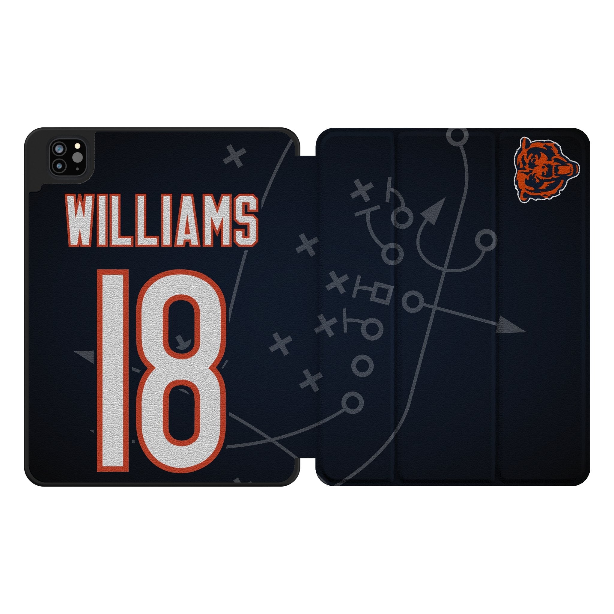 Caleb Williams Chicago Bears 18 Ready Tablet Case for Apple iPad - Sports Gifts, Sports Memorabilia, Sports Collectibles, Fan Shop