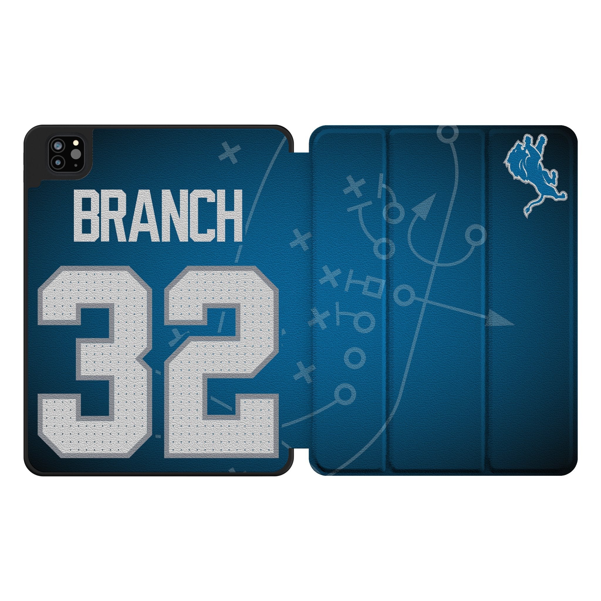 Brian Branch Detroit Lions 32 Ready Tablet Case for Apple iPad - Sports Gifts, Sports Memorabilia, Sports Collectibles, Fan Shop