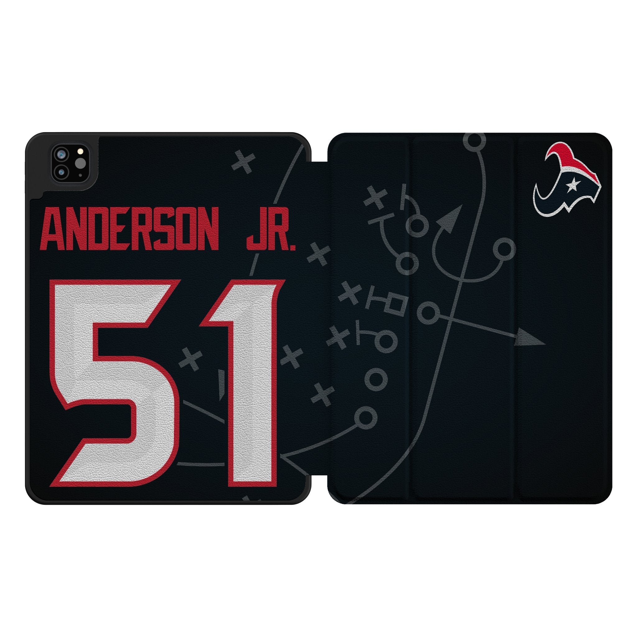 Will Anderson Jr. Houston Texans 51 Ready Tablet Case for Apple iPad - Sports Gifts, Sports Memorabilia, Sports Collectibles, Fan Shop