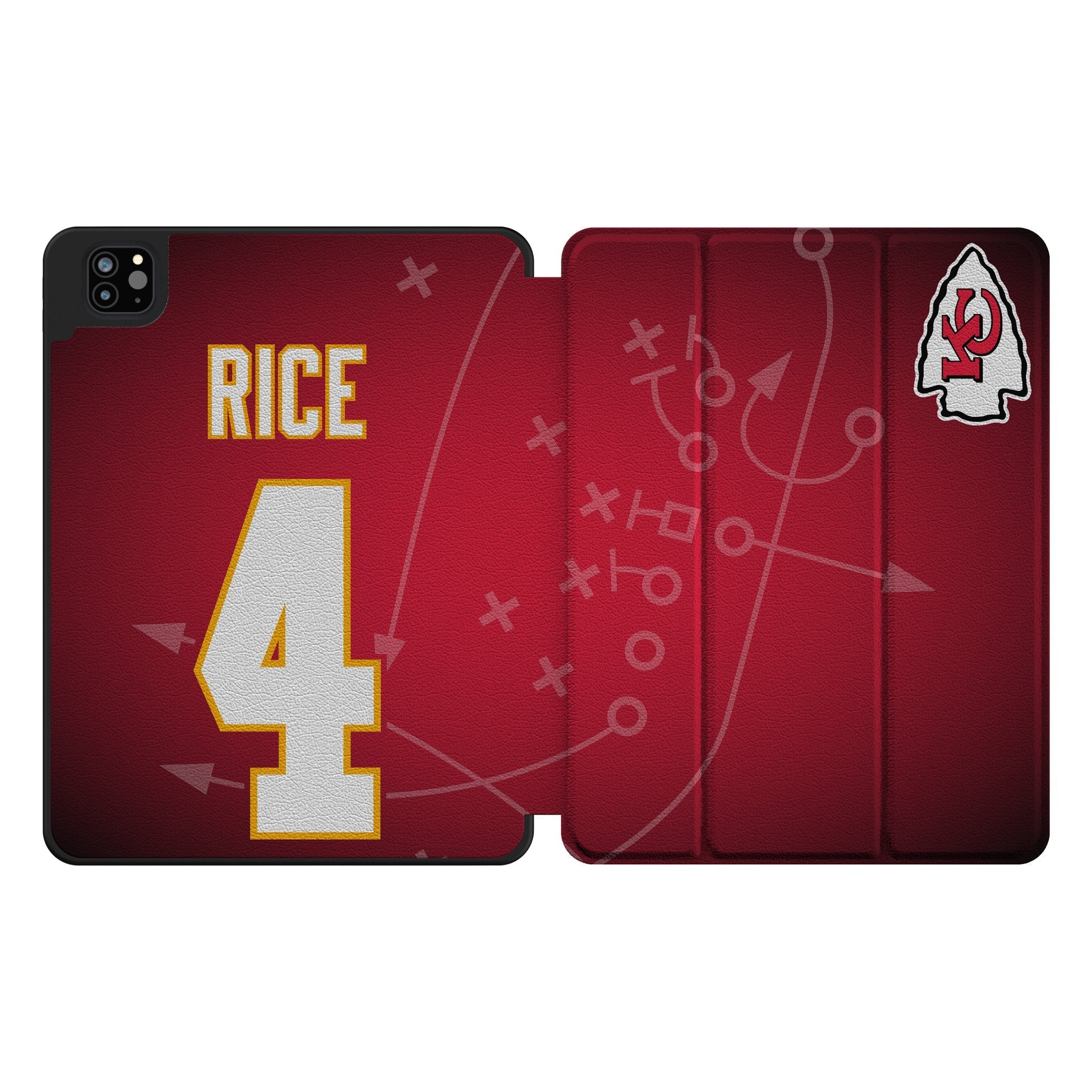 Rashee Rice Kansas City Chiefs 4 Ready Tablet Case for Apple iPad - Sports Gifts, Sports Memorabilia, Sports Collectibles, Fan Shop