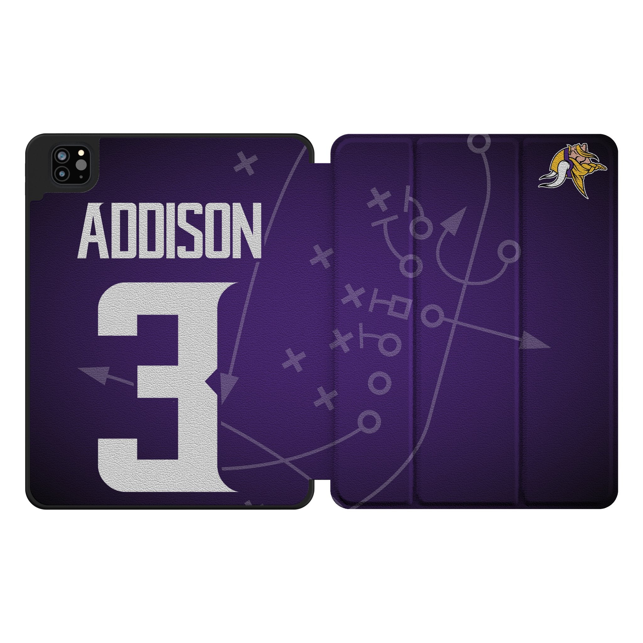 Jordan Addison Minnesota Vikings 3 Ready Tablet Case for Apple iPad - Sports Gifts, Sports Memorabilia, Sports Collectibles, Fan Shop