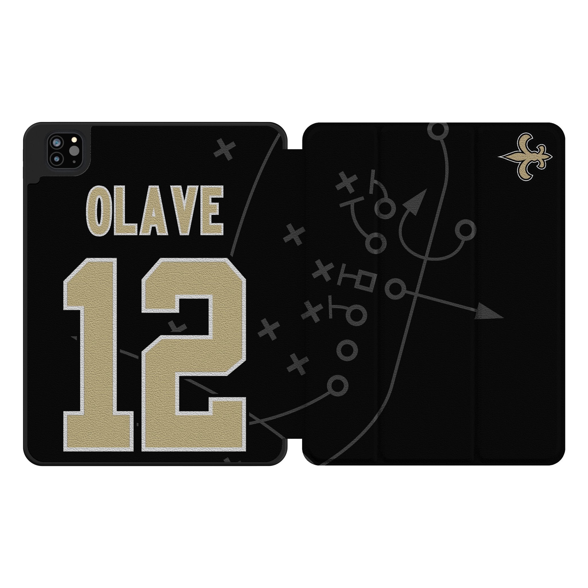 Chris Olave New Orleans Saints 12 Ready Tablet Case for Apple iPad - Sports Gifts, Sports Memorabilia, Sports Collectibles, Fan Shop