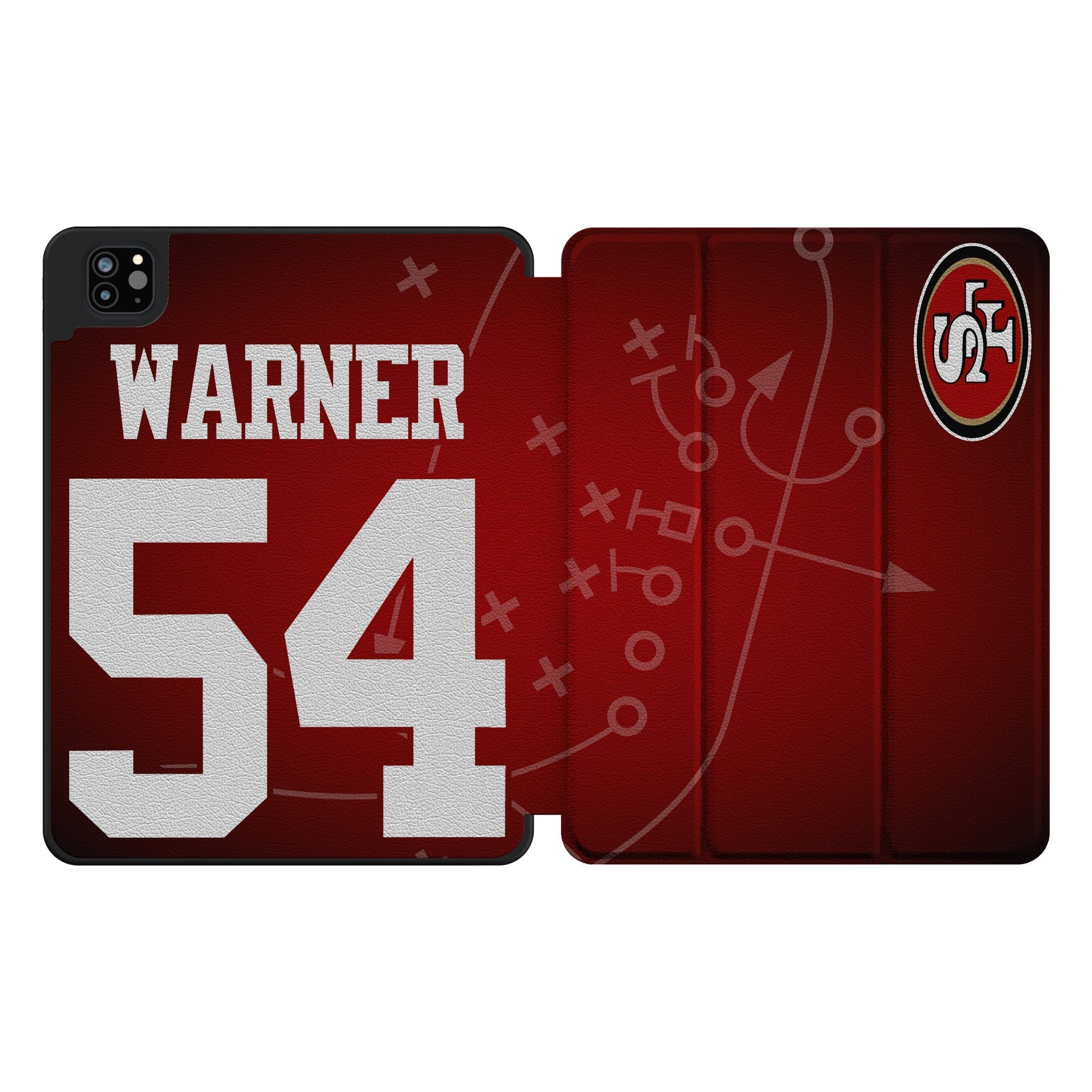 Fred Warner San Francisco 49ers 54 Ready Tablet Case for Apple iPad - Sports Gifts, Sports Memorabilia, Sports Collectibles, Fan Shop
