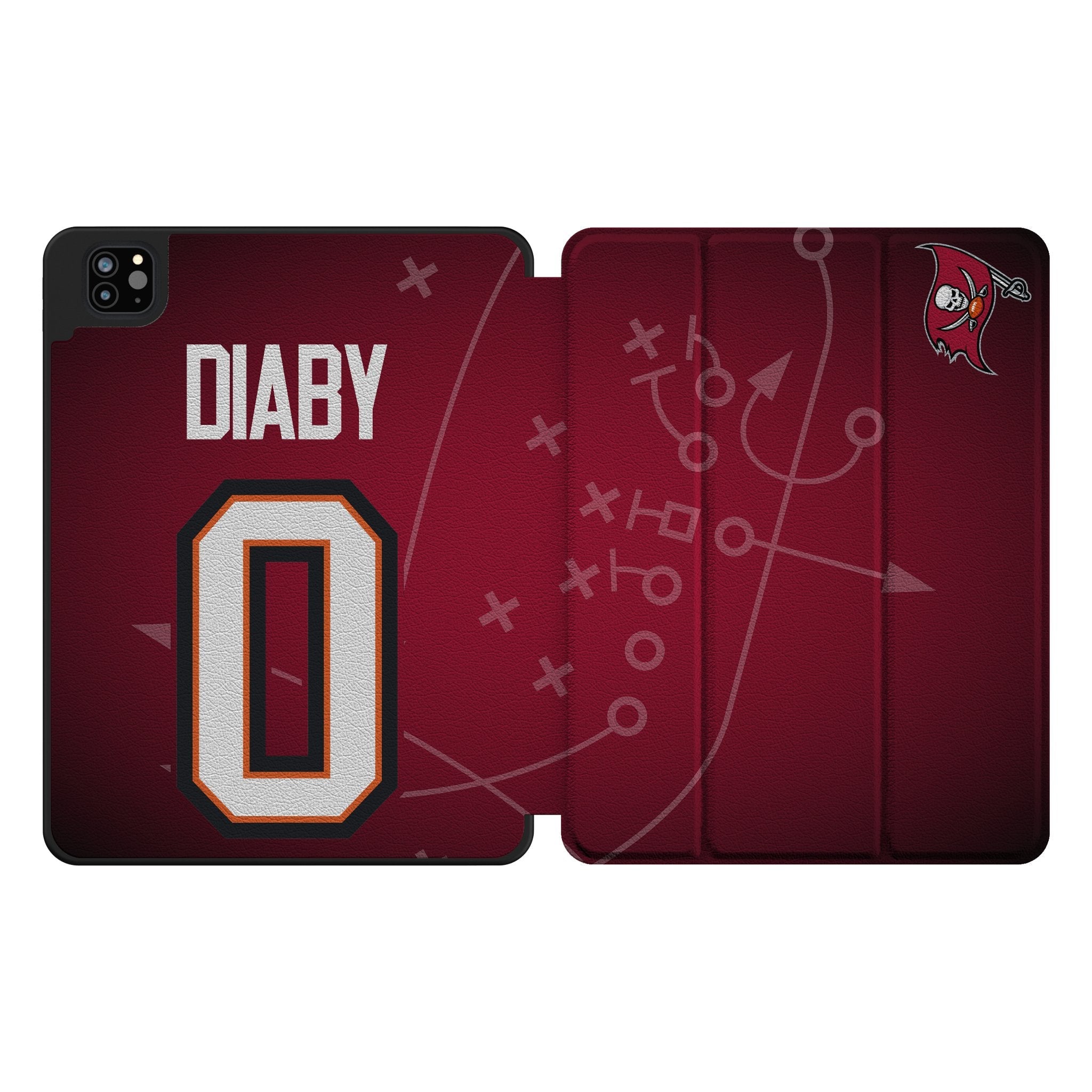 YaYa Diaby Tampa Bay Buccaneers 0 Ready Tablet Case for Apple iPad - Sports Gifts, Sports Memorabilia, Sports Collectibles, Fan Shop