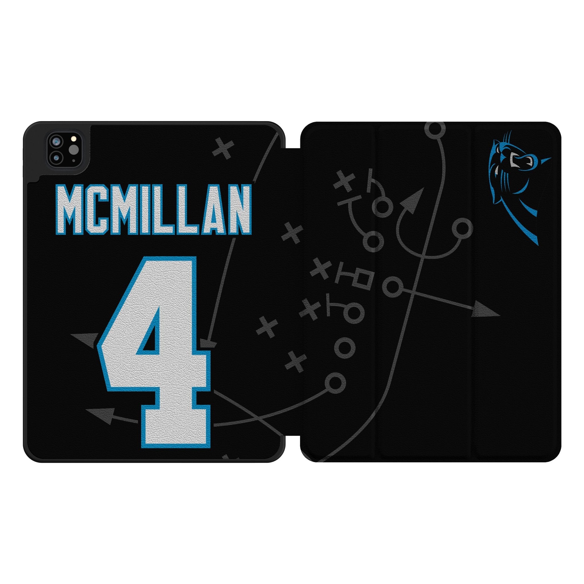 Tetairoa McMillan Carolina Panthers 4 Game Tactic Tablet Case for Apple iPad - Sports Gifts, Sports Memorabilia, Sports Collectibles, Fan Shop