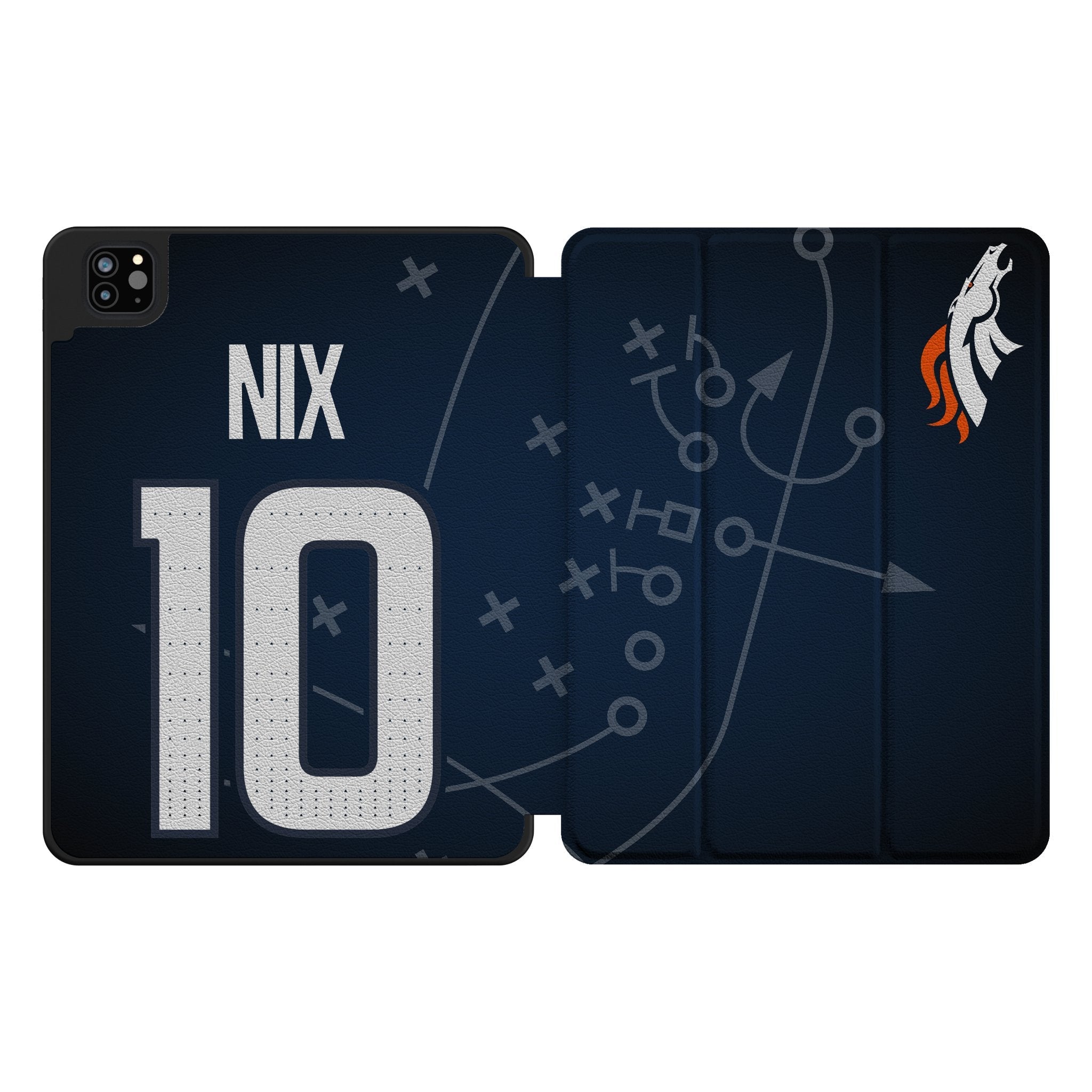 Bo Nix Denver Broncos 10 Game Tactic Tablet Case for Apple iPad - Sports Gifts, Sports Memorabilia, Sports Collectibles, Fan Shop